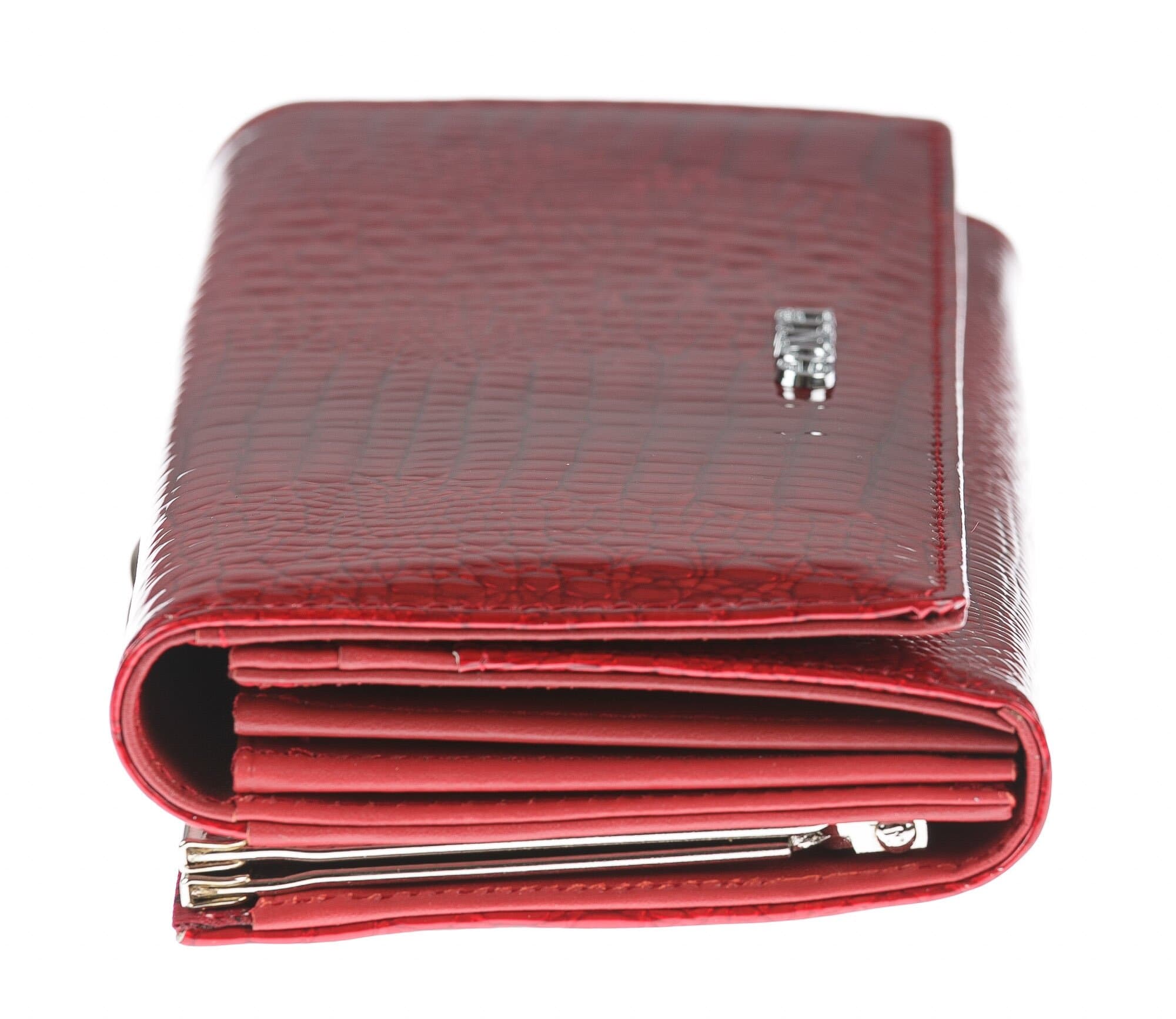 Portafoglio in vera pelle da donna BLUEBELL colore ROSSO, CONTI, MADE IN ITALY