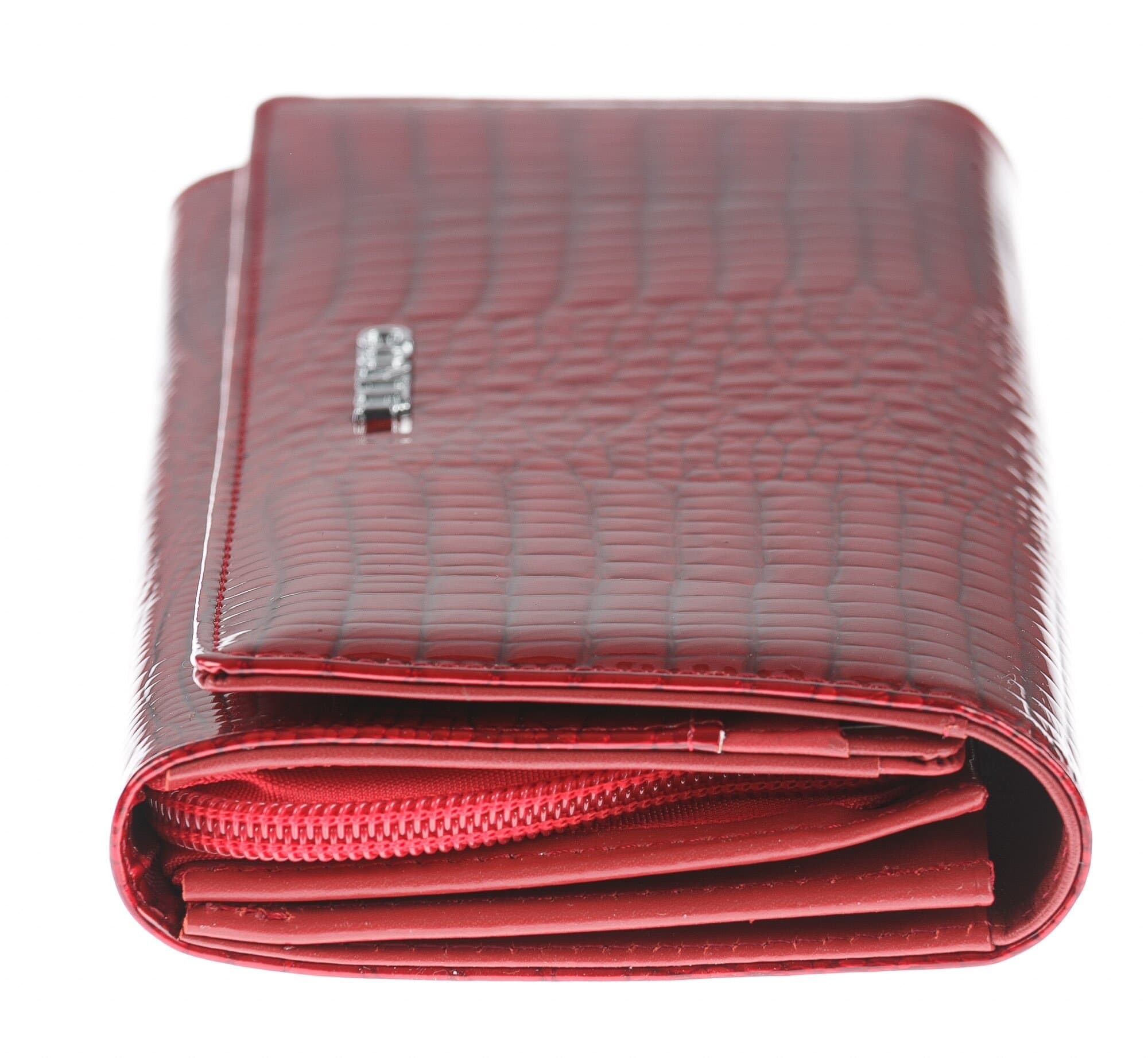 Portafoglio in vera pelle da donna ERICA, colore ROSSO, CONTI, MADE IN ITALY