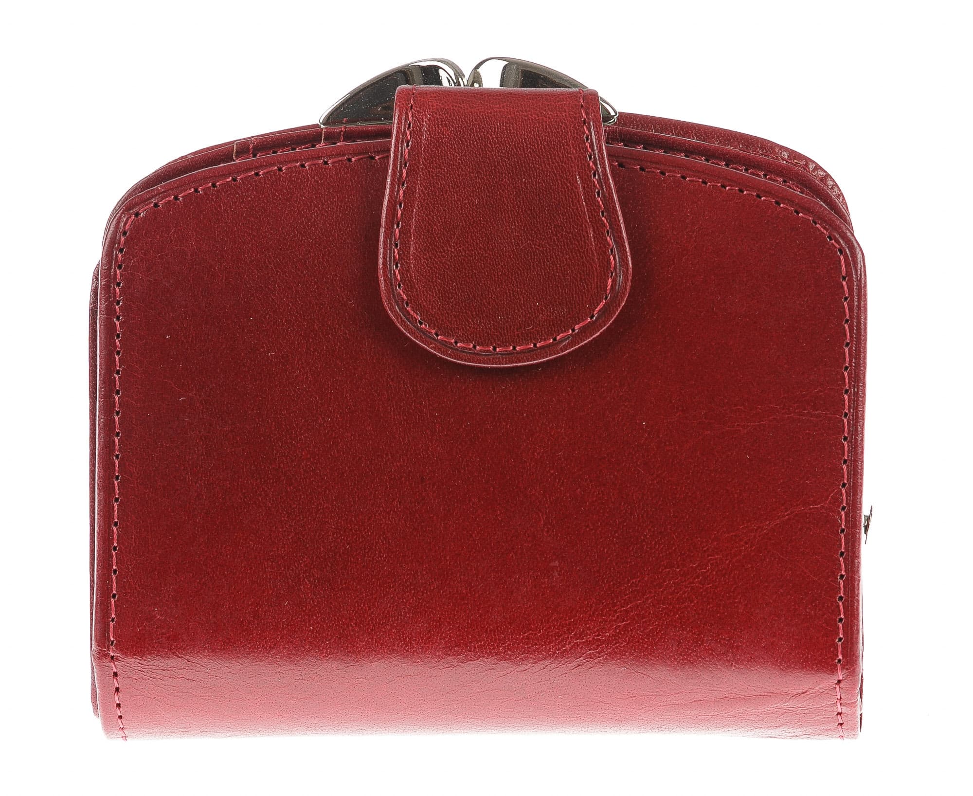 Portafoglio in vera pelle da donna ANGELICA, colore ROSSO, SANTIINI, MADE IN ITALY