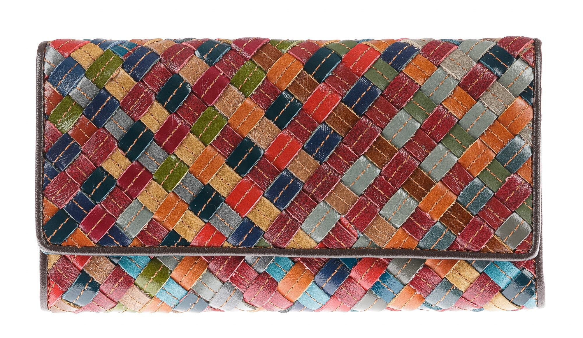 Portafoglio in vera pelle da donna BUCANEVE, MULTICOLORE, ARIANNA DINI, MADE IN ITALY