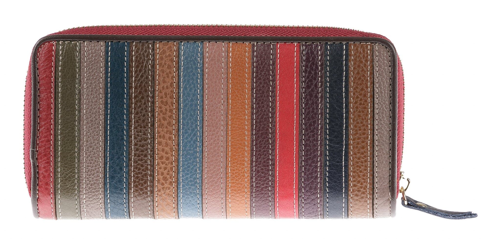 Portafoglio in vera pelle da donna MELATA, MULTICOLORE, ARIANNA DINI, MADE IN ITALY