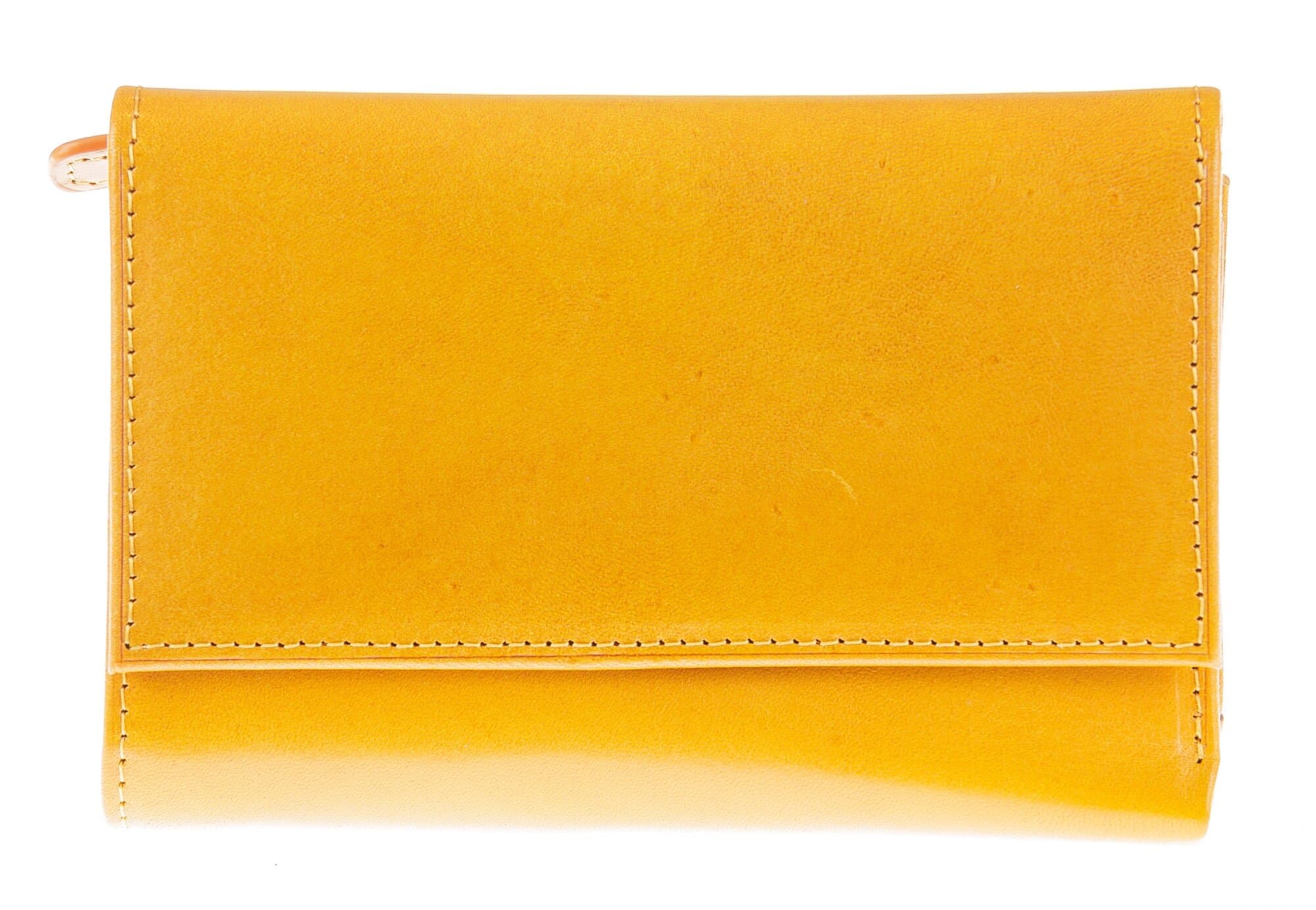 Portafoglio in vera pelle da donna ACACIA, colore GIALLO, SANTINI, MADE IN ITALY