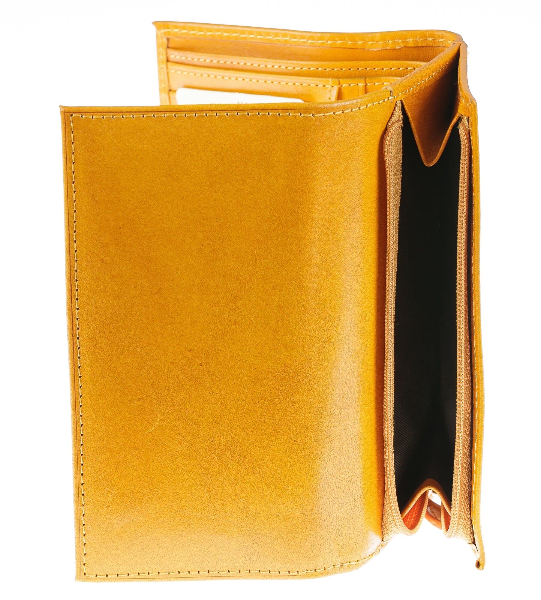 Portafoglio in vera pelle da donna ACACIA, colore GIALLO, SANTINI, MADE IN ITALY