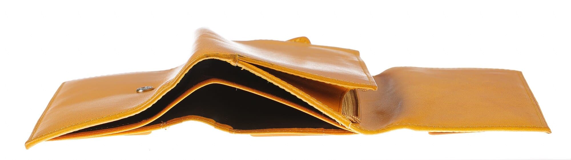 Portafoglio in vera pelle da donna ACACIA, colore GIALLO, SANTINI, MADE IN ITALY