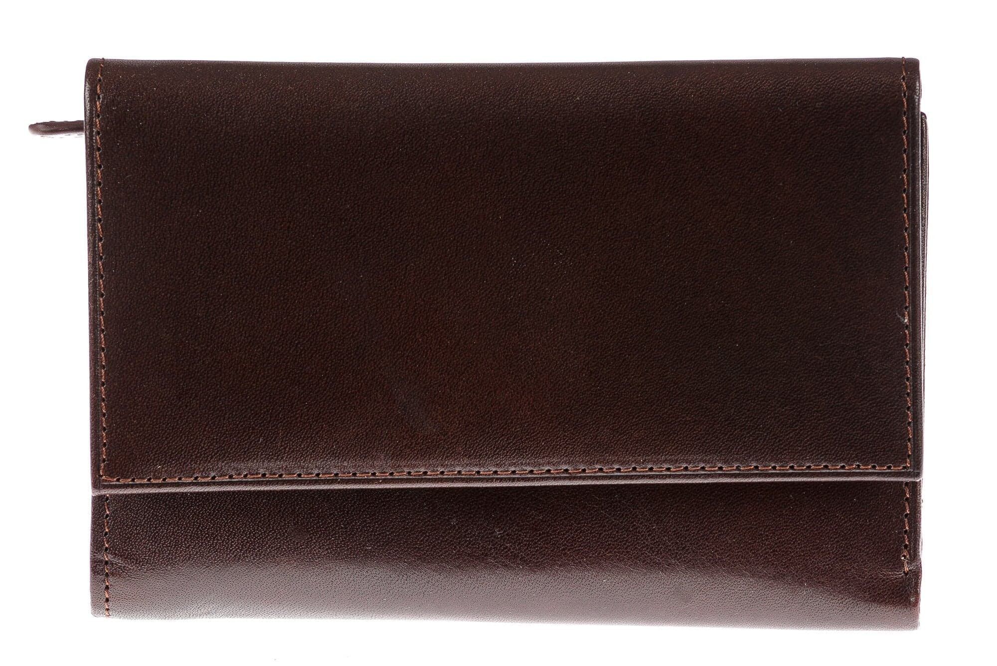 Portafoglio in vera pelle da donna ACACIA, colore TESTA MORO, SANTINI, Made in Italy