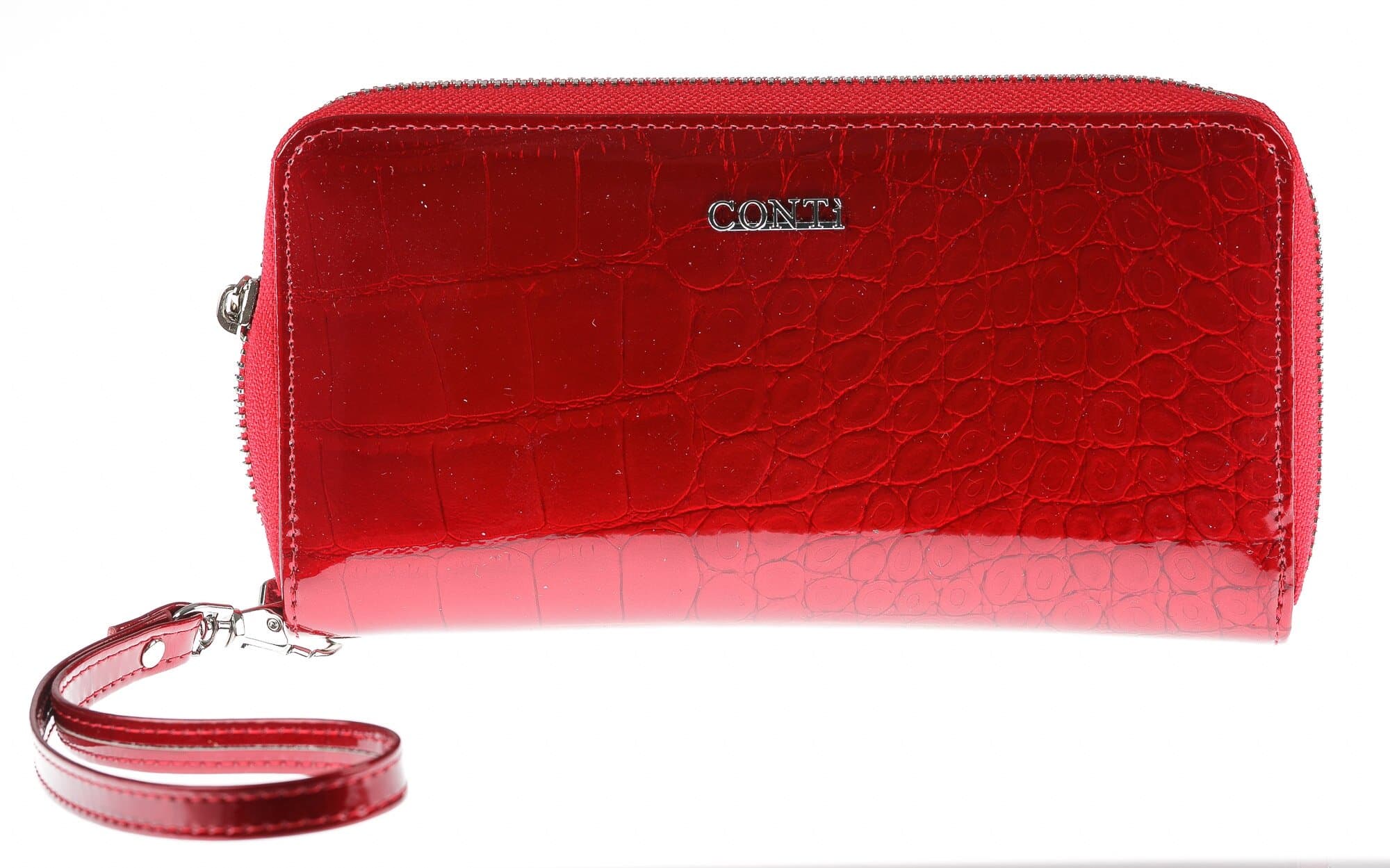 Portafoglio in vera pelle da donna MIRTO, colore ROSSO, CONTI, MADE IN ITALY