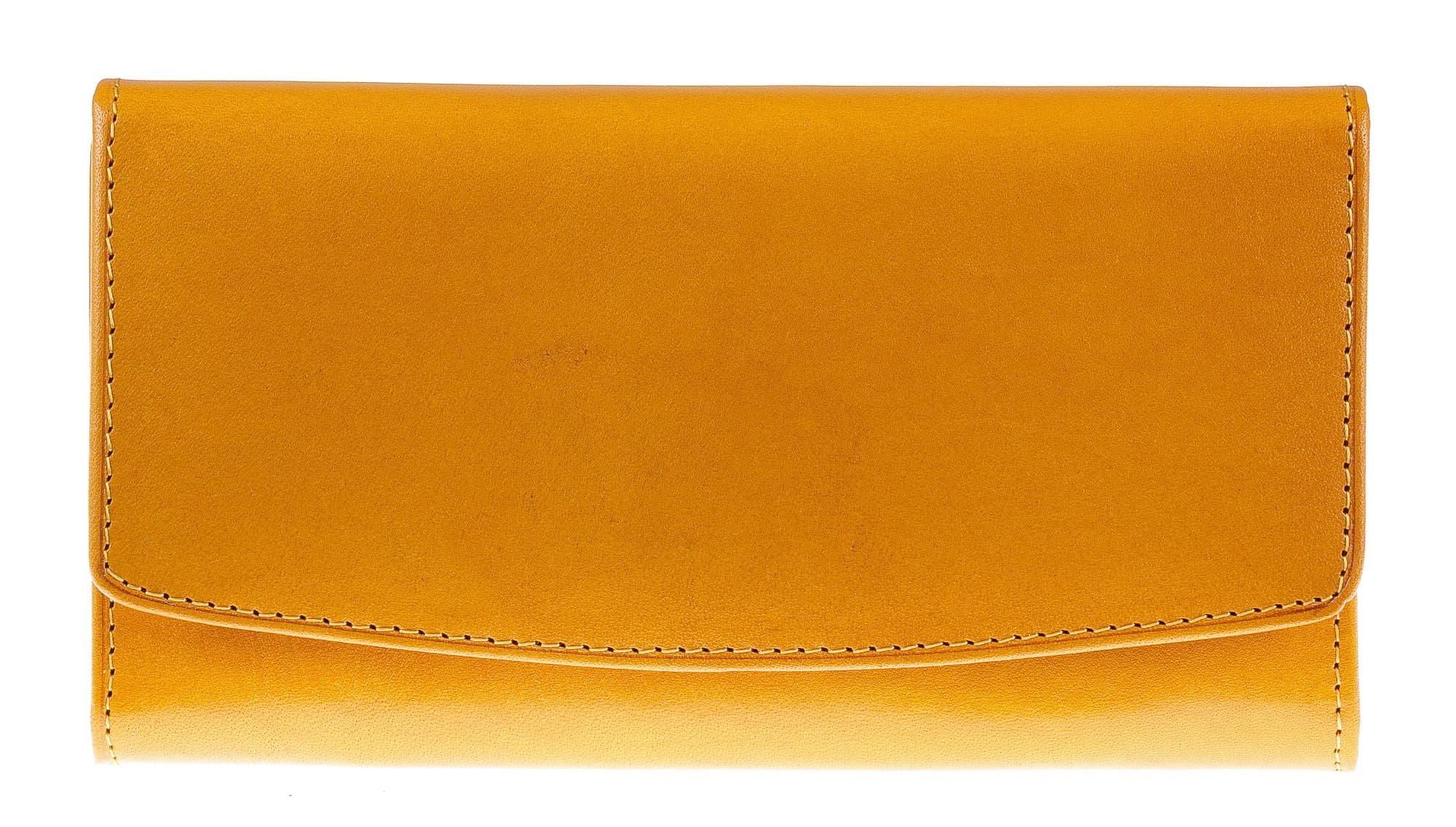 Portafoglio donna in vera pelle tradizionale SANTINI mod GLADIOLO colore GIALLO Made in Italy