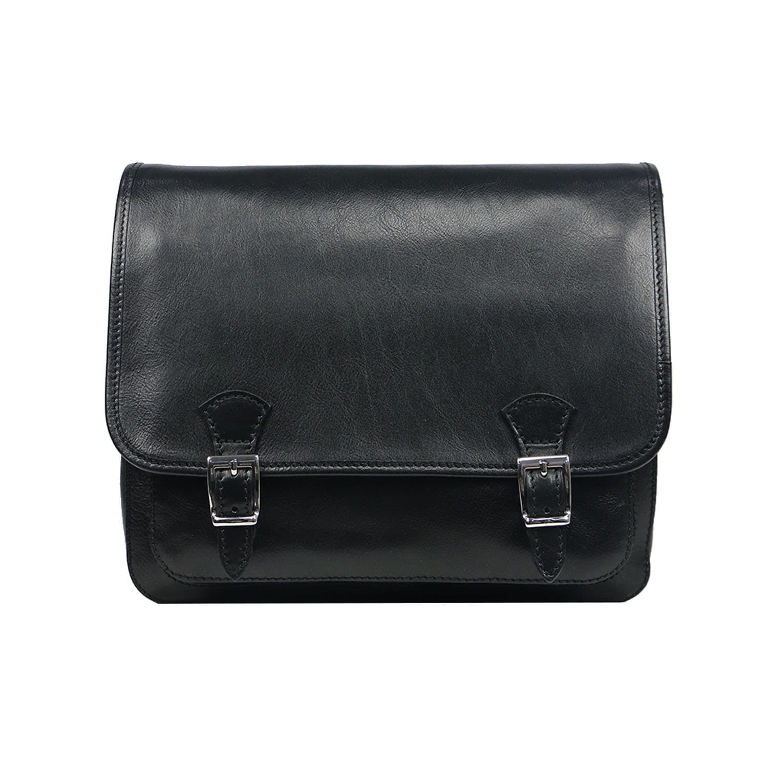 Borsa uomo in vera pelle CHIAROSCURO mod. LORY, colore NERO, Made in Italy.