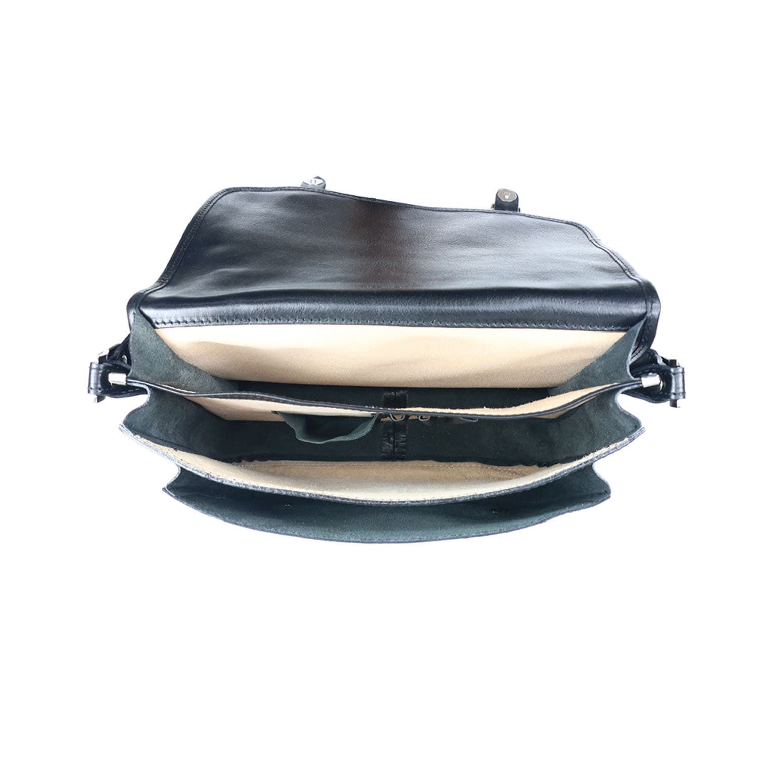 Borsa uomo in vera pelle CHIAROSCURO mod. LORY, colore NERO, Made in Italy.