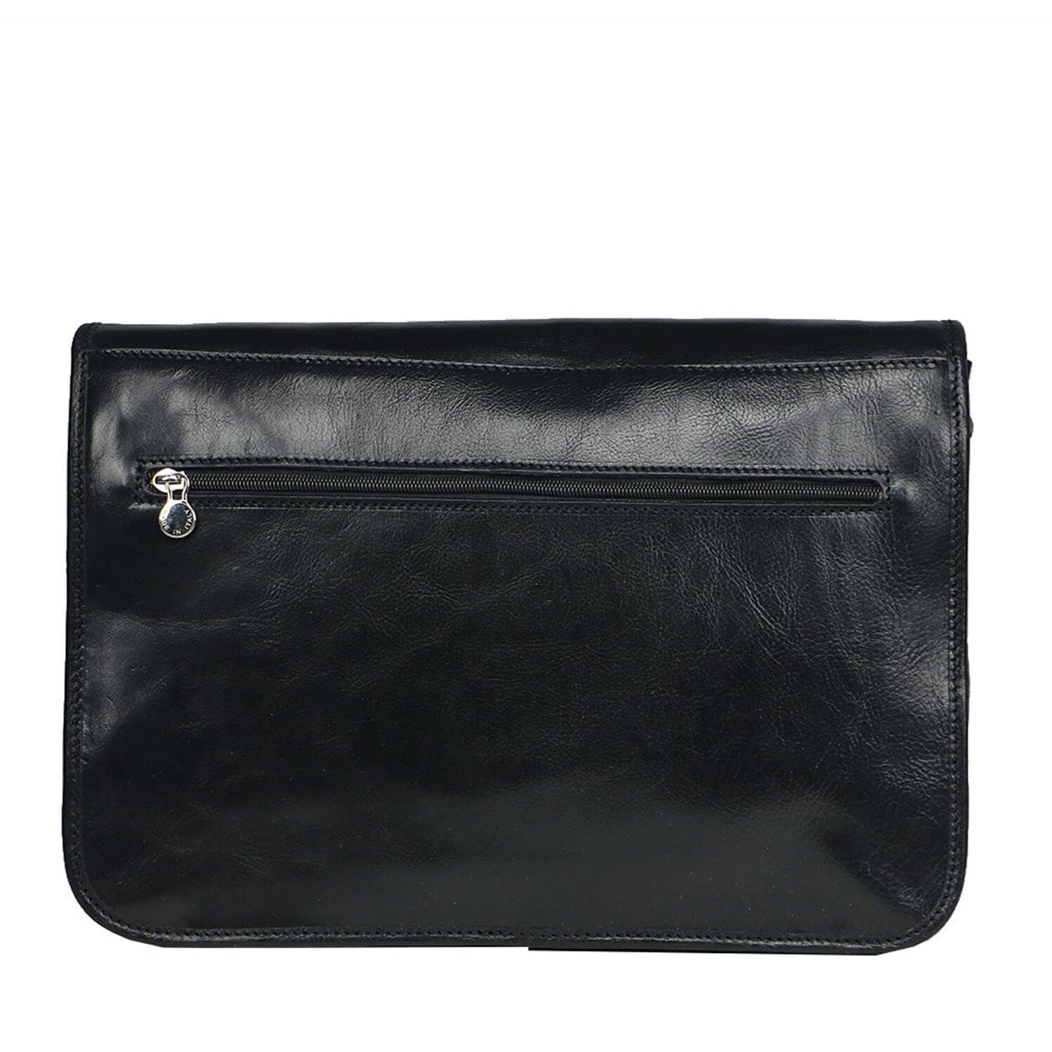 Tracolla da uomo, in cuoio, mod RUDOLF colore : NERO, Made in Italy.