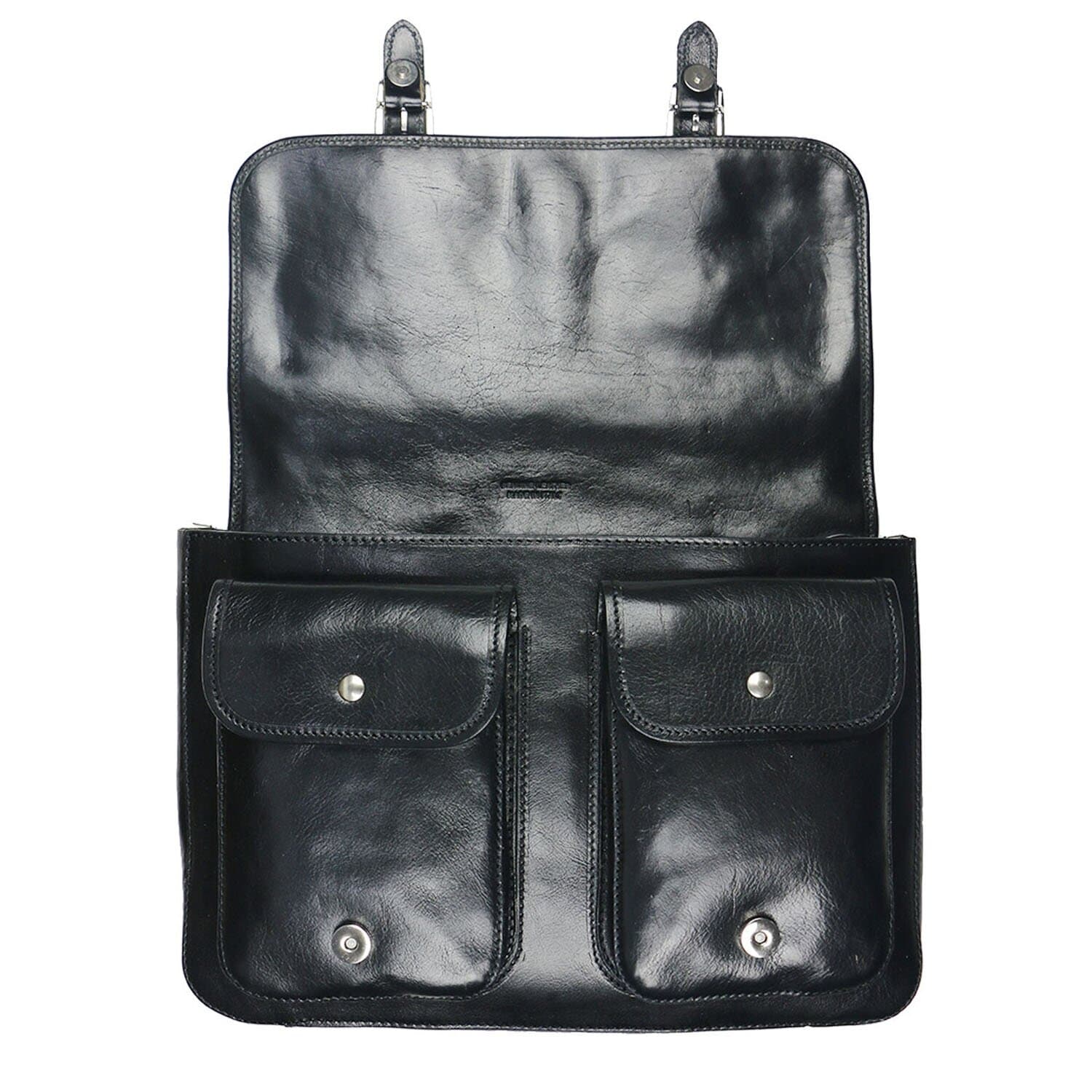 Tracolla da uomo, in cuoio, mod RUDOLF colore : NERO, Made in Italy.