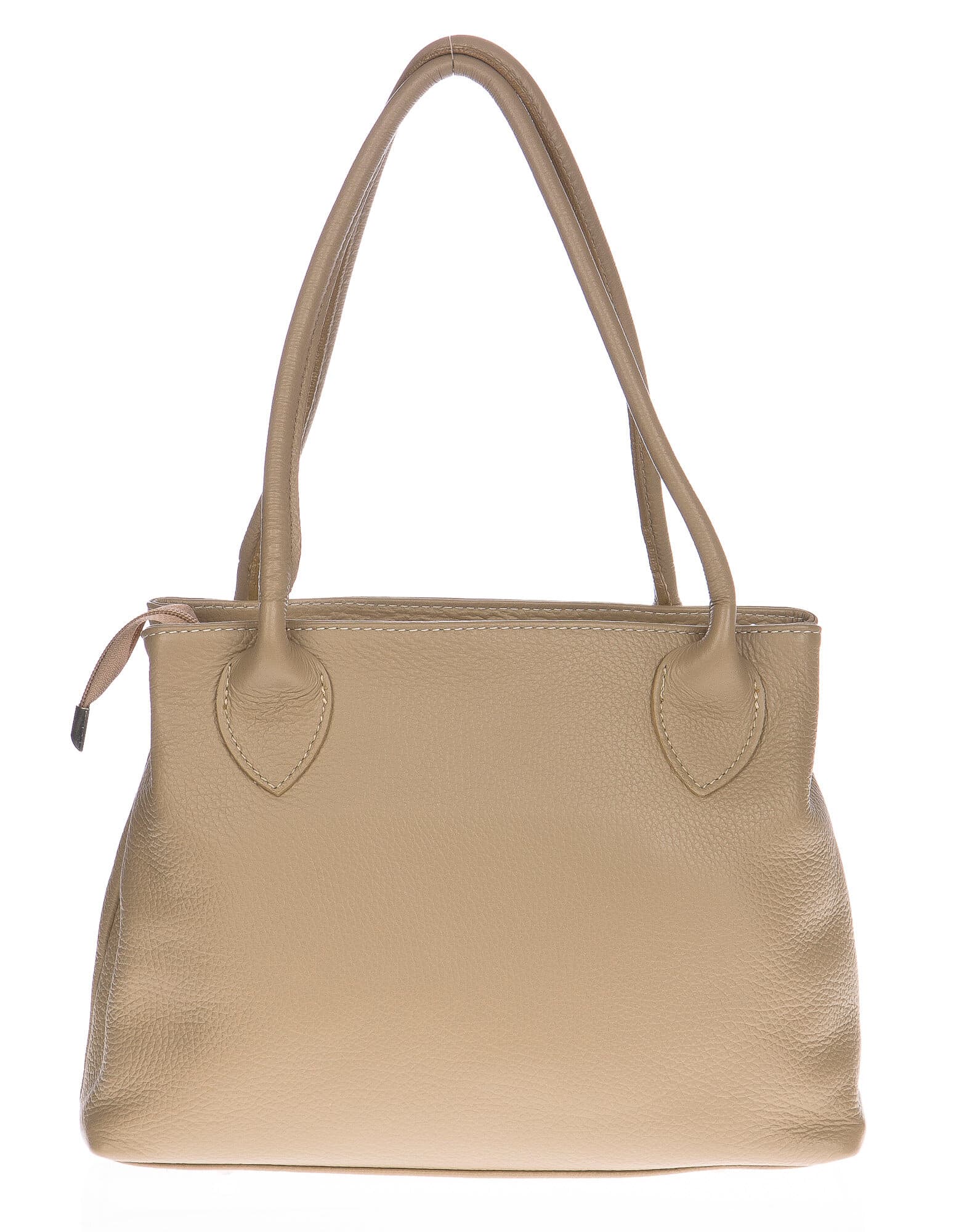 Borsa donna in vera pelle CHIAROSCURO mod. ENRICA colore BEIGE Made in Italy