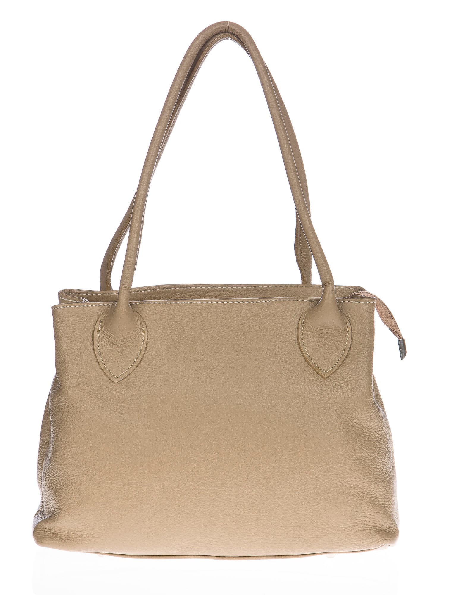 Borsa donna in vera pelle CHIAROSCURO mod. ENRICA colore BEIGE Made in Italy