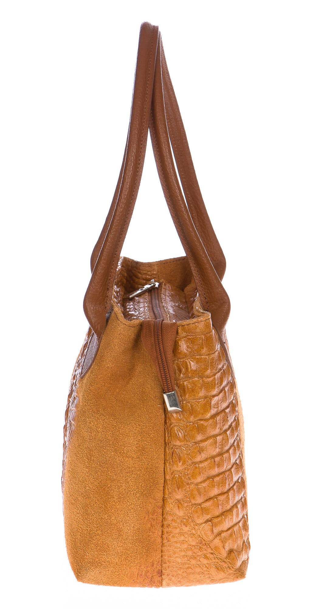 Borsa donna in vera pelle CHIAROSCURO mod. ENRICA colore MIELE Made in Italy
