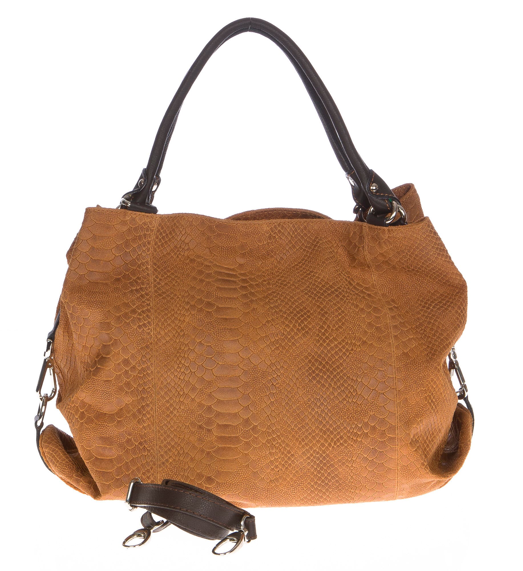 Borsa donna in vera pelle CHIARO SCURO mod. DIVA colore MARRONE Made in Italy