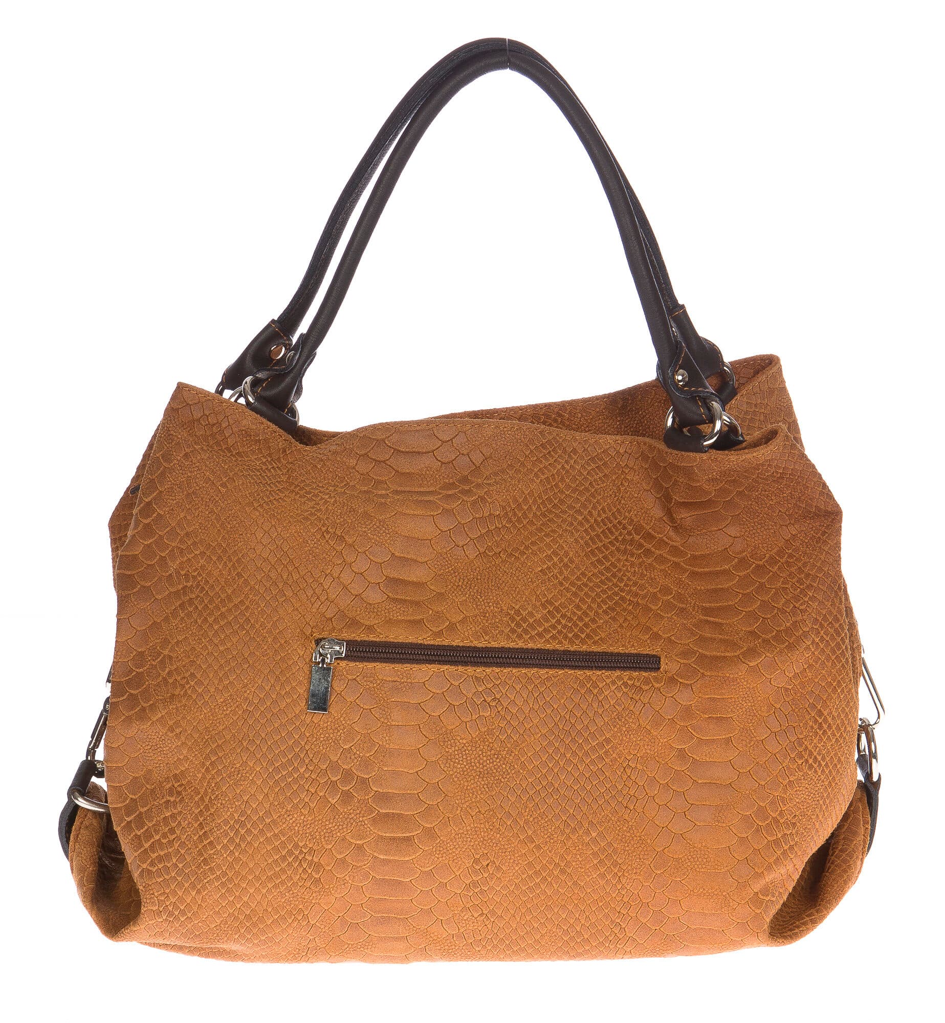 Borsa donna in vera pelle CHIARO SCURO mod. DIVA colore MARRONE Made in Italy