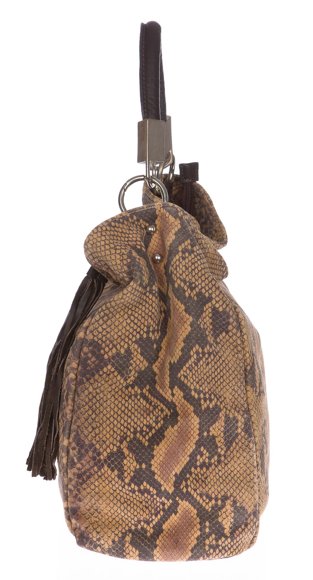 Borsa donna in vera pelle CHIARO SCURO mod. DORIS colore MARRONE Made in Italy