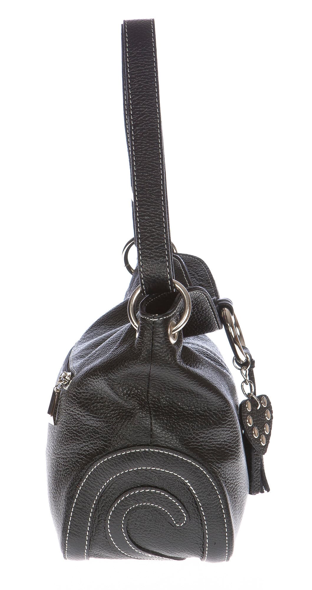 Borsa donna in vera pelle CHIAROSCURO mod. BETTA colore NERO Made in Italy