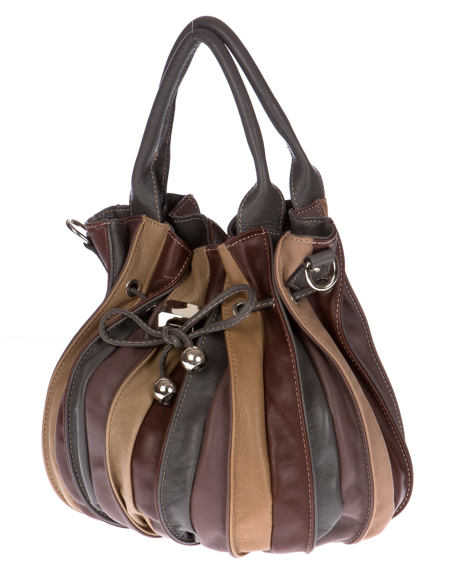 Borsa donna in vera pelle CHIAROSCURO mod. SABRINA colore MULTICOLORE Made in Italy