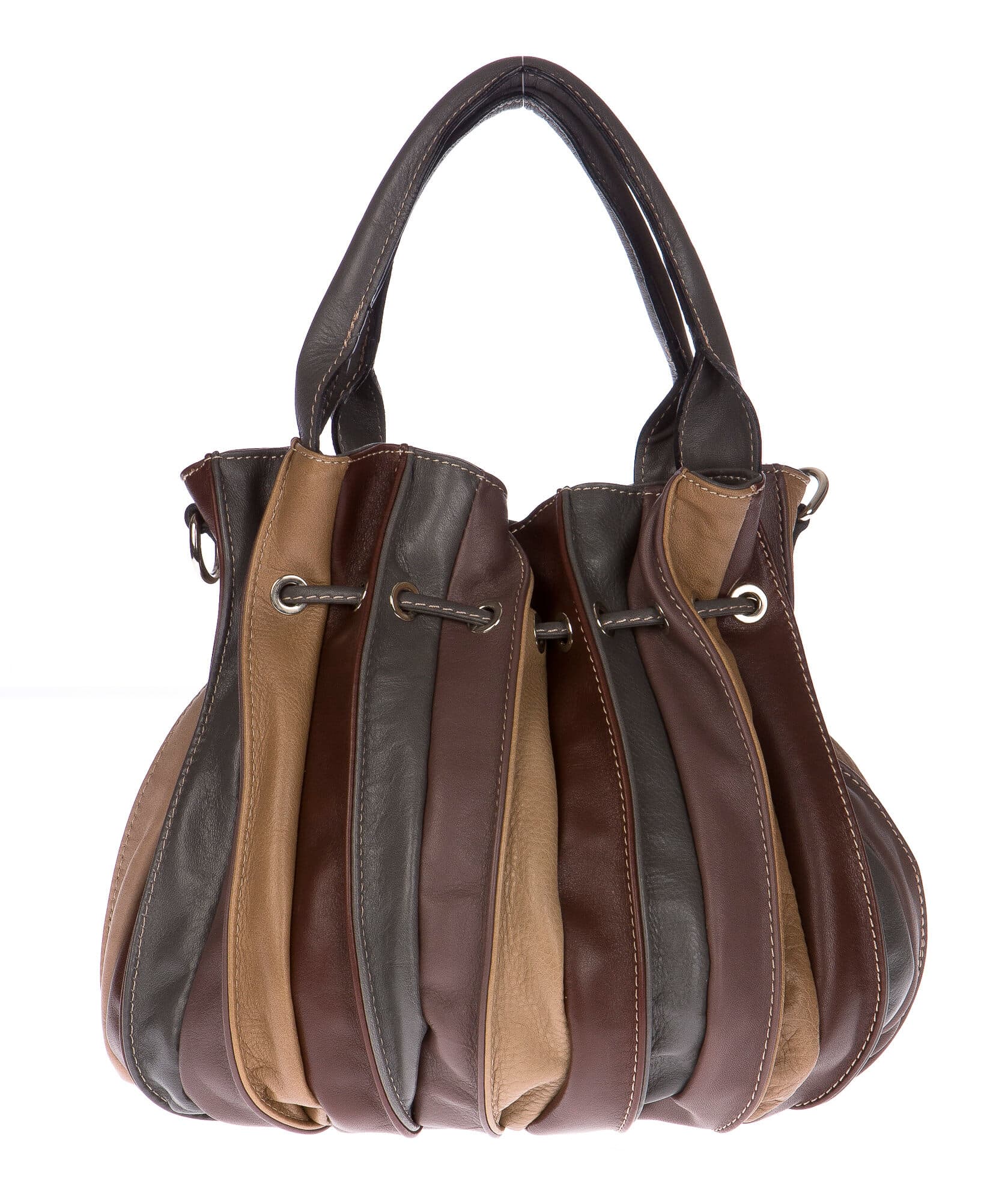 Borsa donna in vera pelle CHIAROSCURO mod. SABRINA colore MULTICOLORE Made in Italy