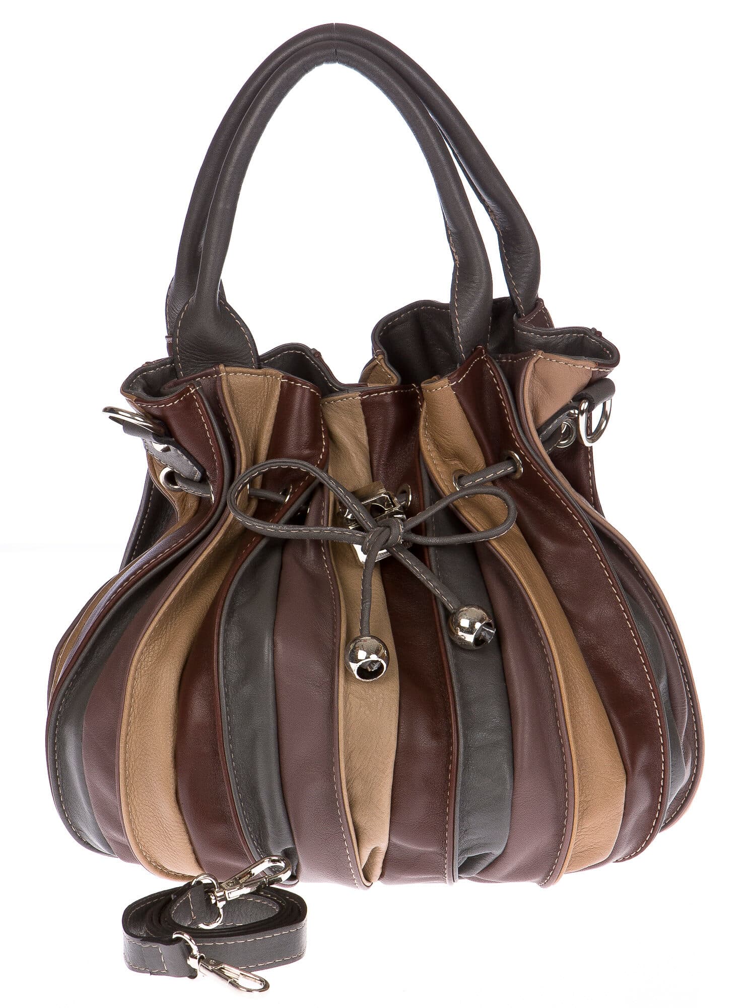 Borsa donna in vera pelle CHIAROSCURO mod. SABRINA colore MULTICOLORE Made in Italy