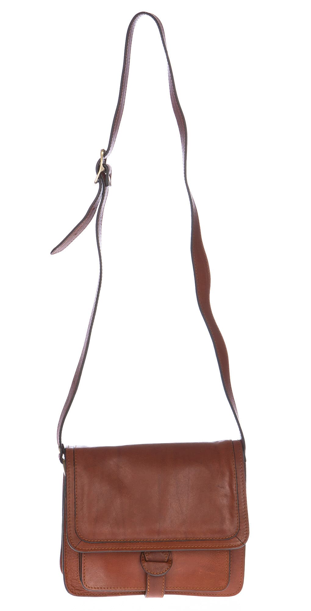 Borsa donna in vera pelle SANTINI mod. HELENA colore MIELE Made in Italy