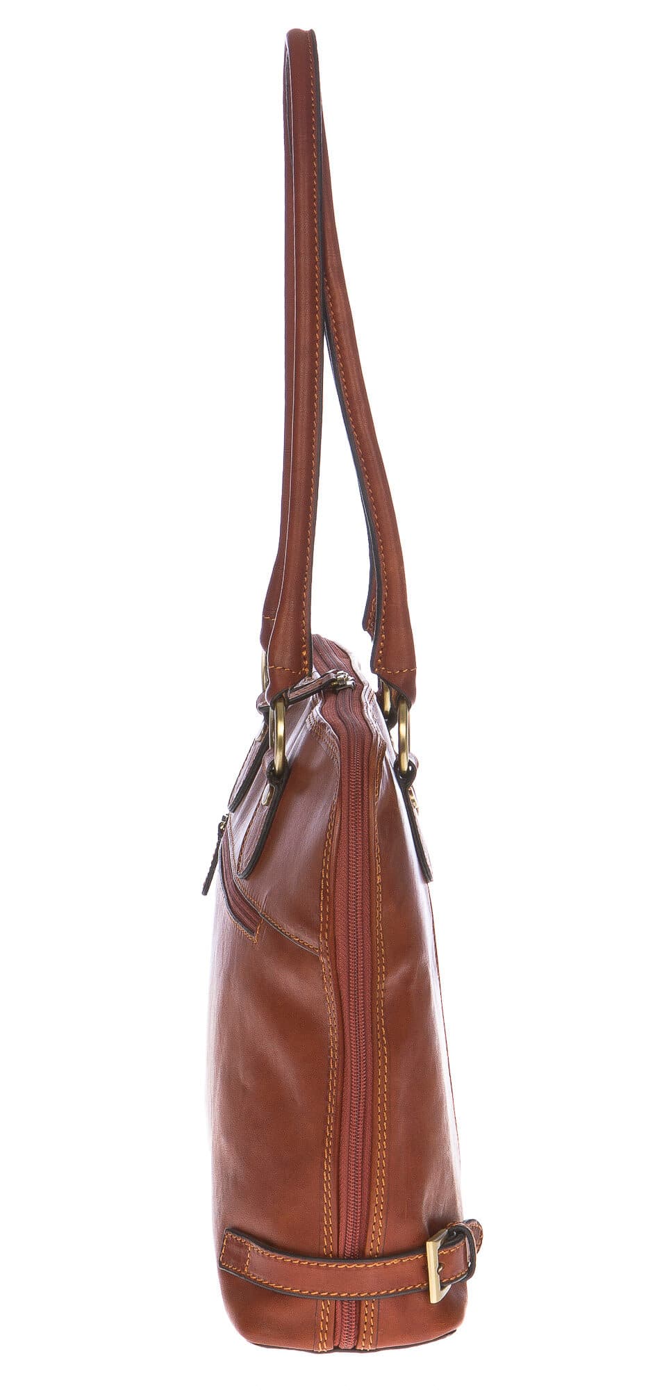 Borsa donna in vera pelle SANTINI mod. FATIMA colore MIELE Made in Italy