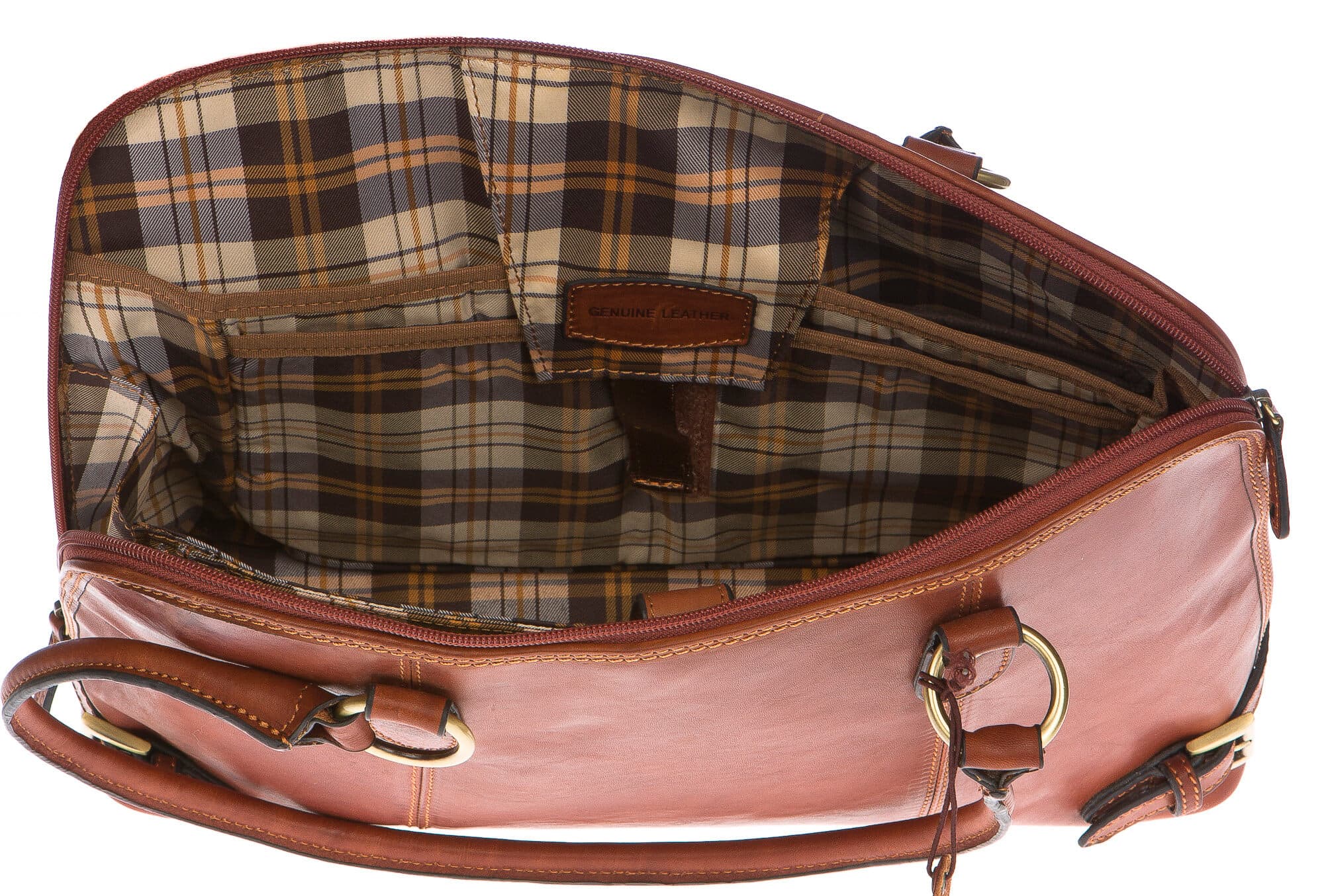 Borsa donna in vera pelle SANTINI mod. FATIMA colore MIELE Made in Italy
