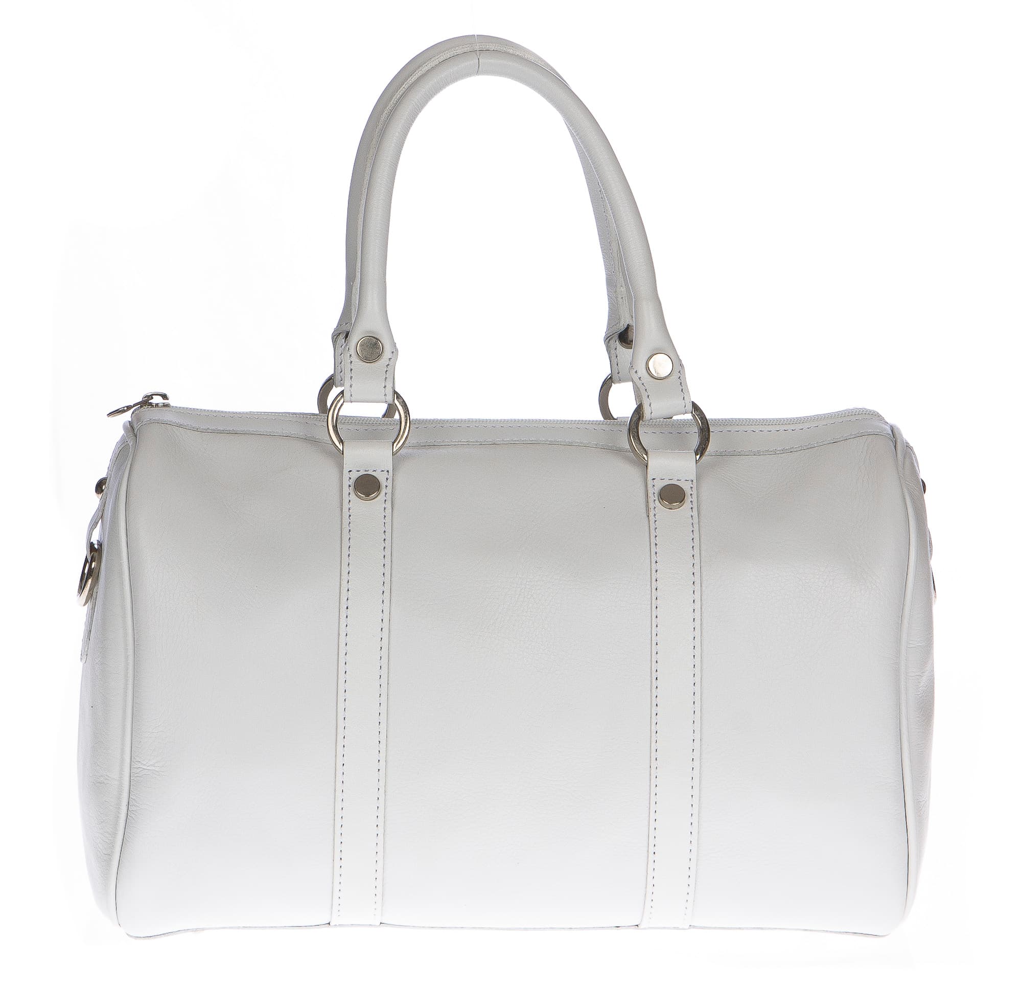 Borsa donna in vera pelle CHIAROSCURO mod. CATIA colore BIANCO Made in Italy