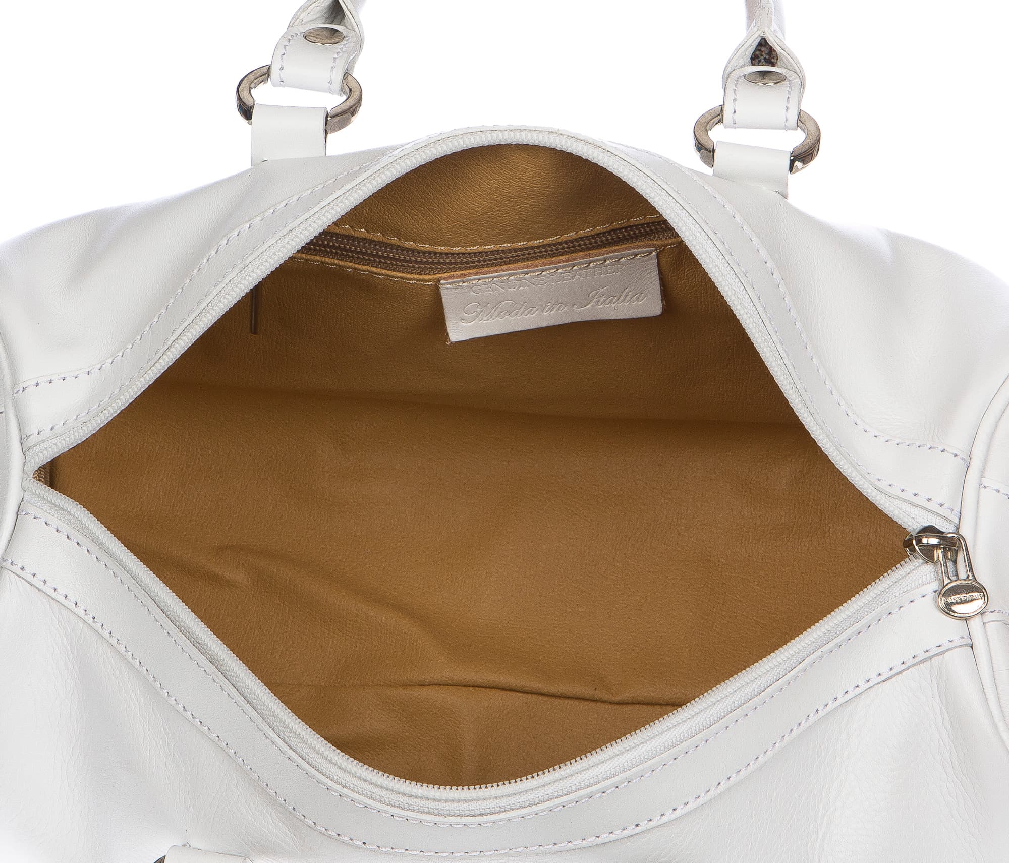 Borsa donna in vera pelle CHIAROSCURO mod. CATIA colore BIANCO Made in Italy