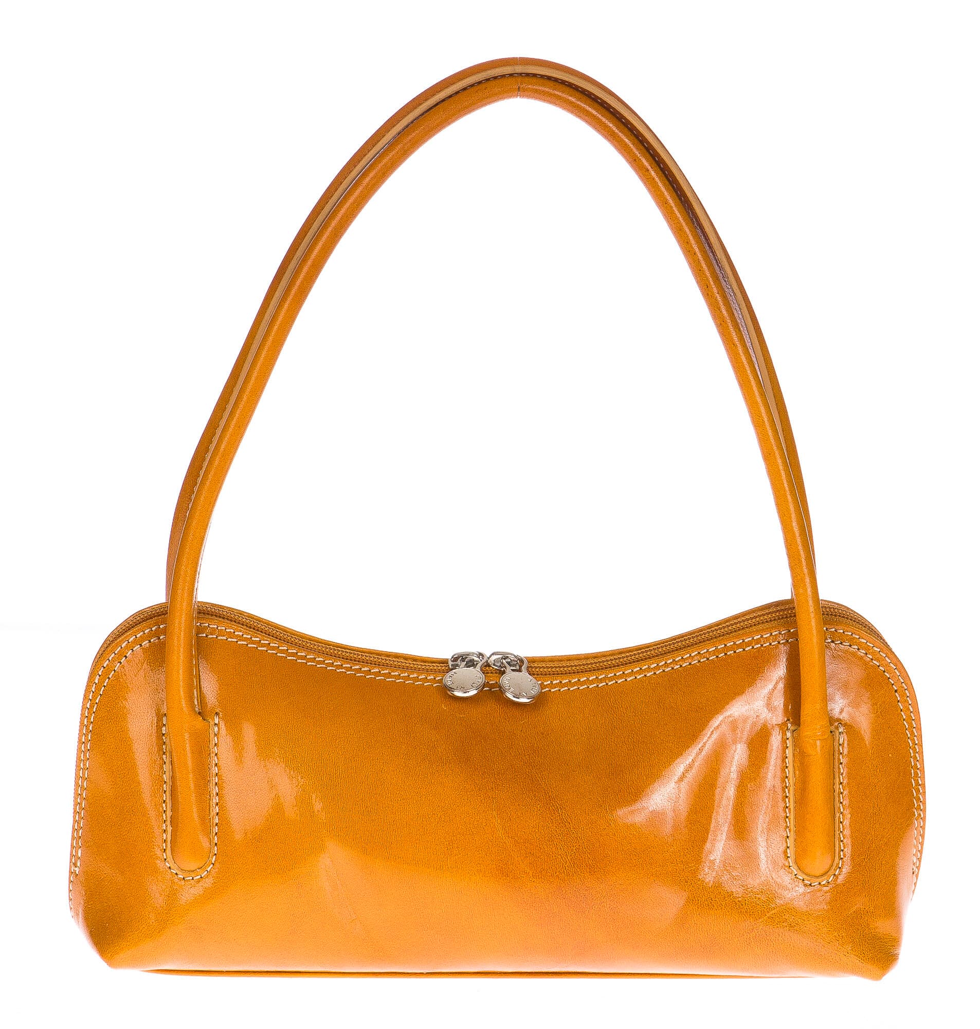 Borsa donna in vera pelle CHIAROSCURO mod. EDA colore GIALLO Made in Italy