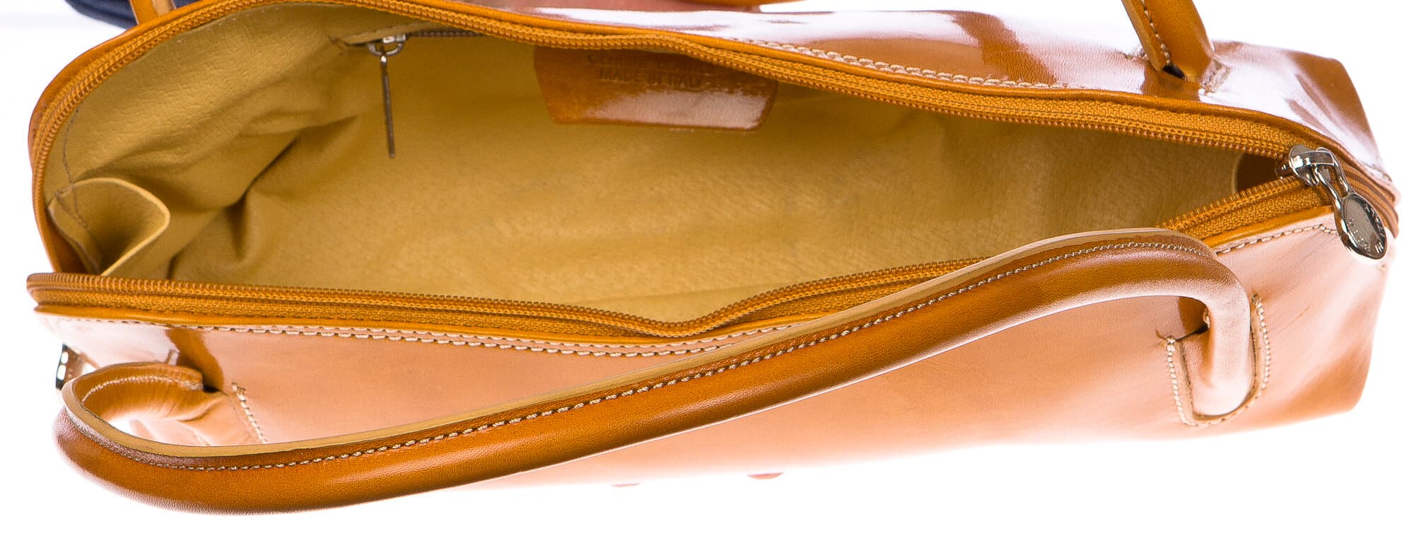 Borsa donna in vera pelle CHIAROSCURO mod. EDA colore GIALLO Made in Italy