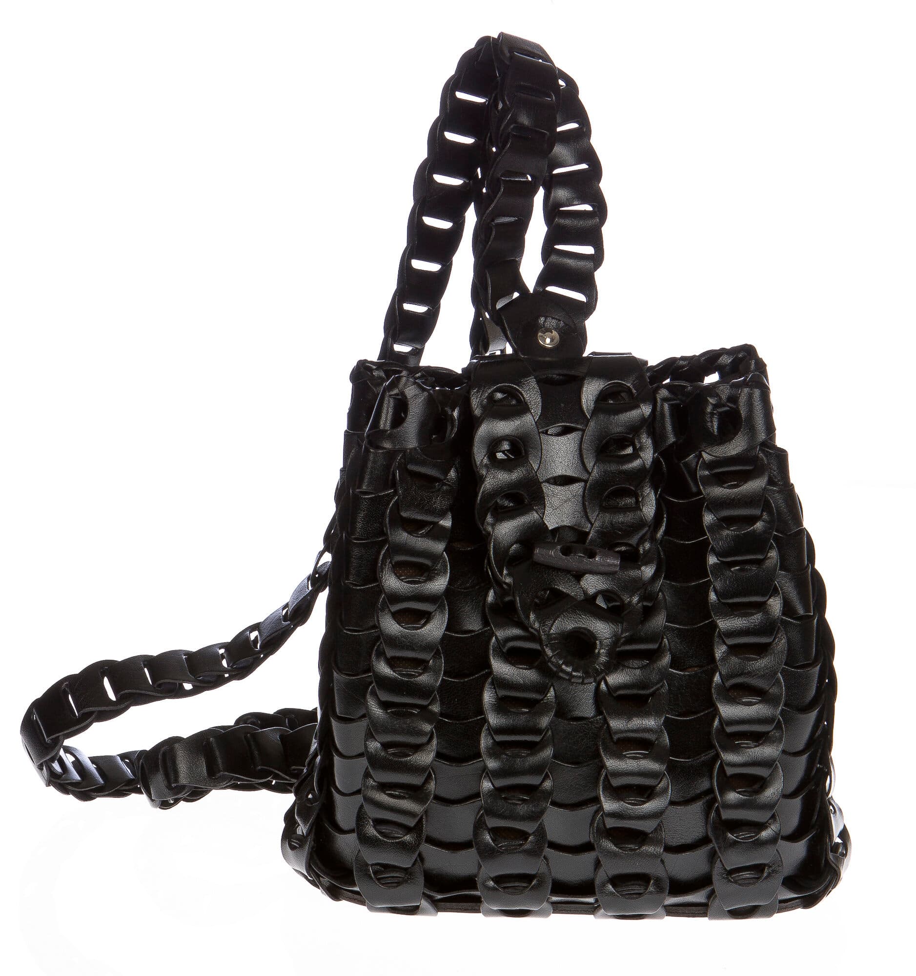 Borsa zaino donna in vera pelle CHIAROSCURO mod. DENALI colore NERO Made in Italy. (Borsa)