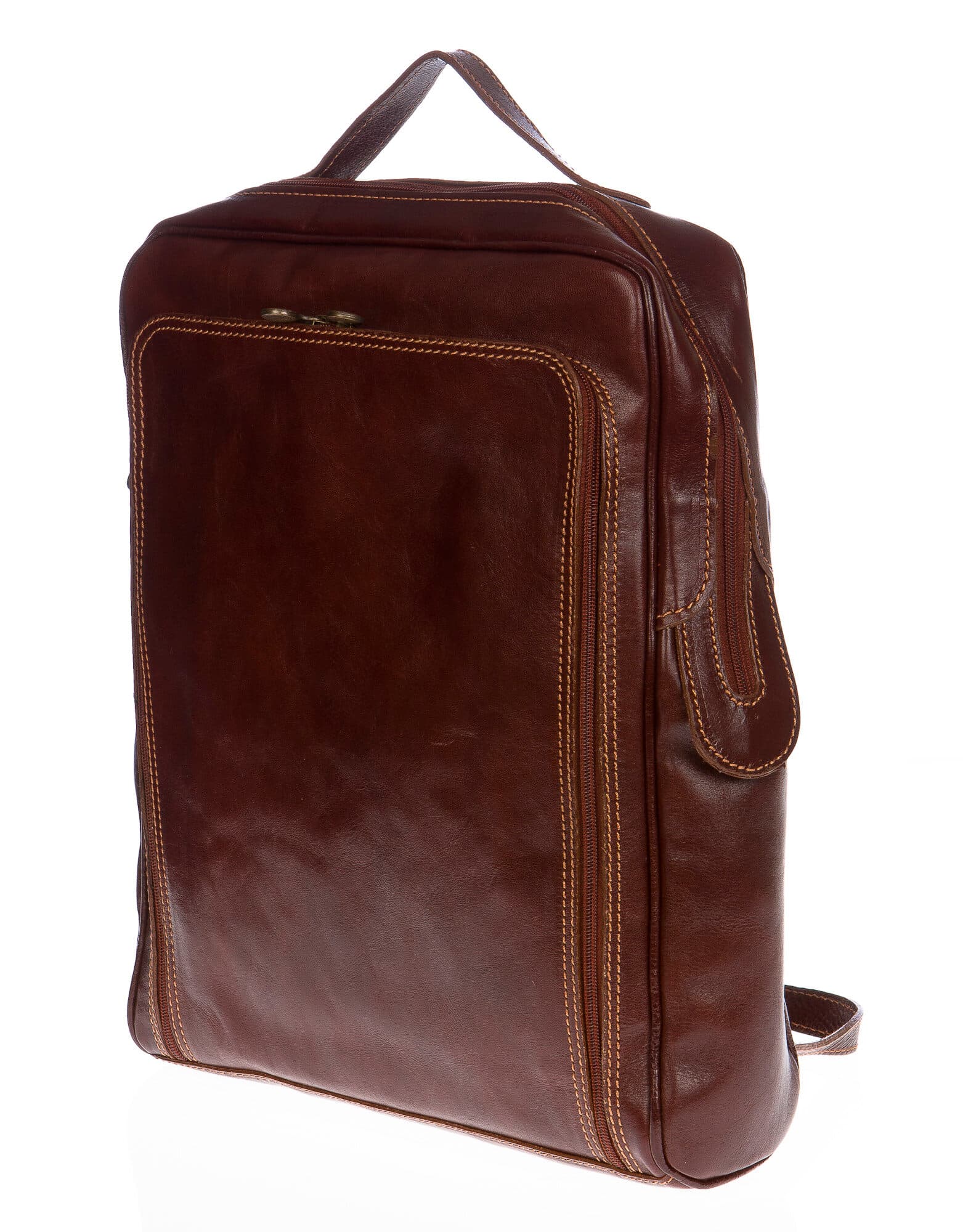 Backpack buffered real leather mod. MONTE BIANCO maxi
