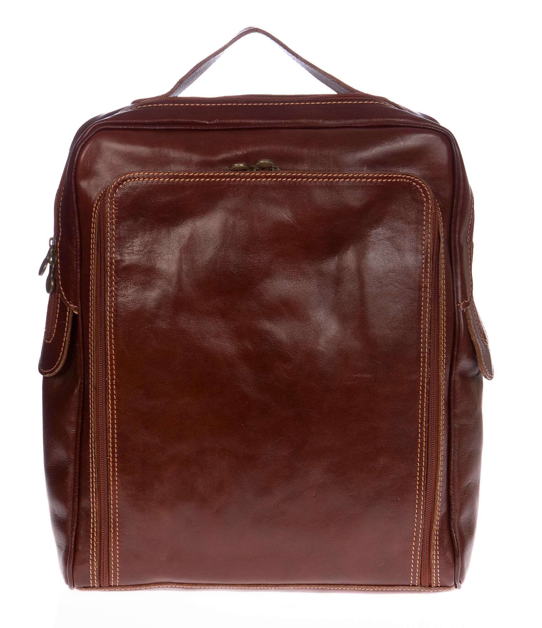 Backpack buffered real leather mod. MONTE BIANCO maxi