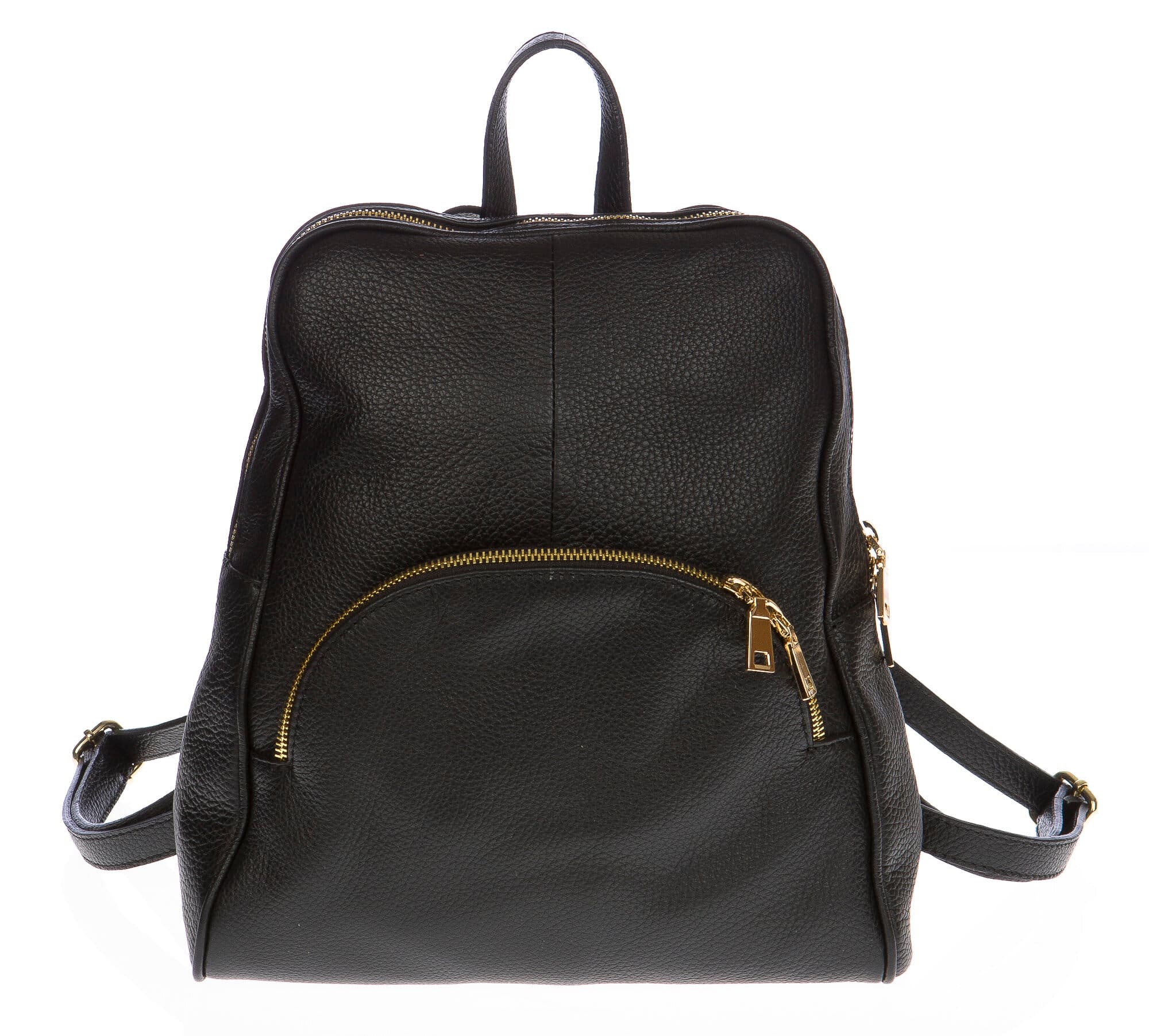 Borsa zaino donna in vera pelle CHIAROSCURO mod. MONTE GRAPPA colore NERO Made in Italy.