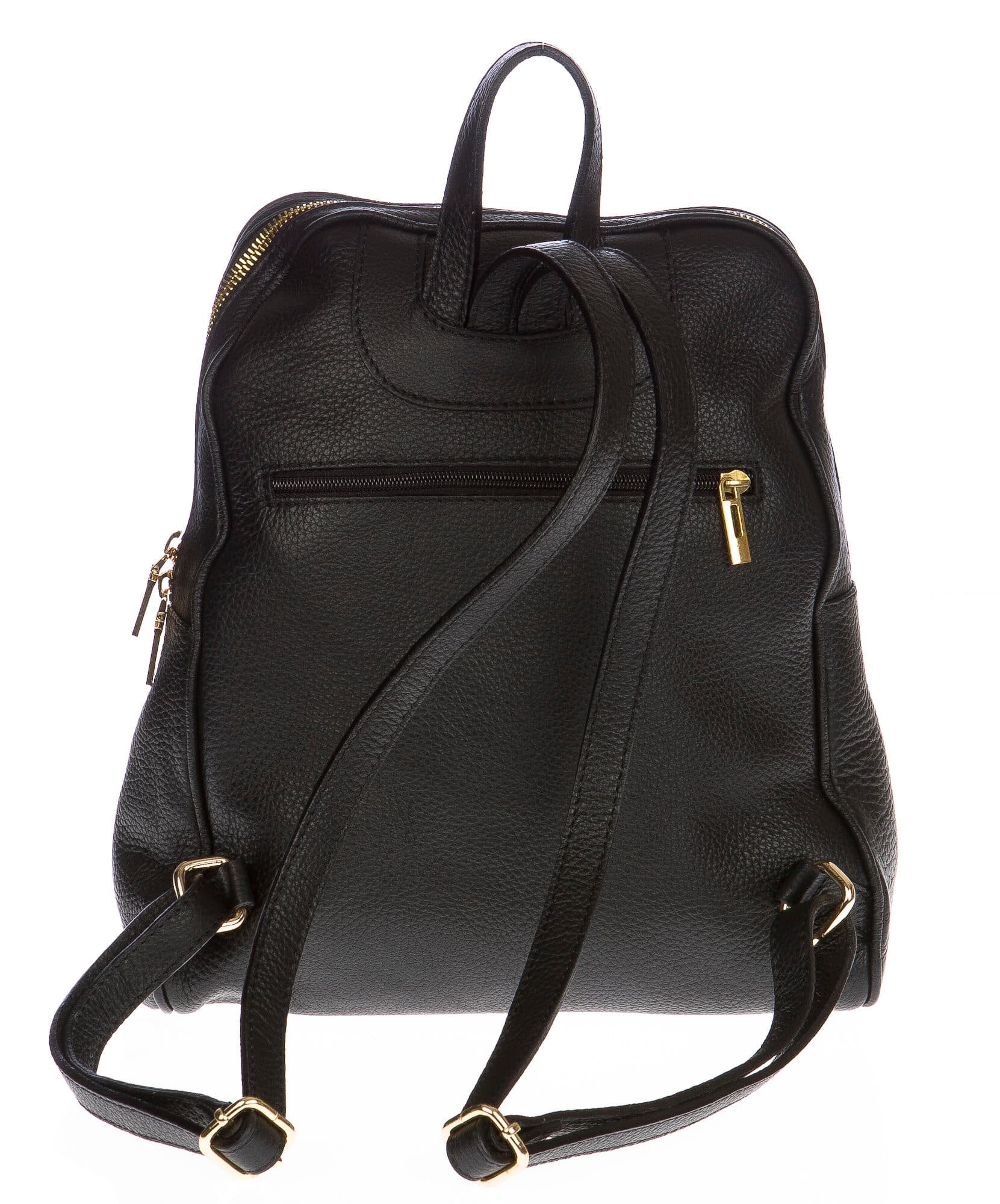 Borsa zaino donna in vera pelle CHIAROSCURO mod. MONTE GRAPPA colore NERO Made in Italy.