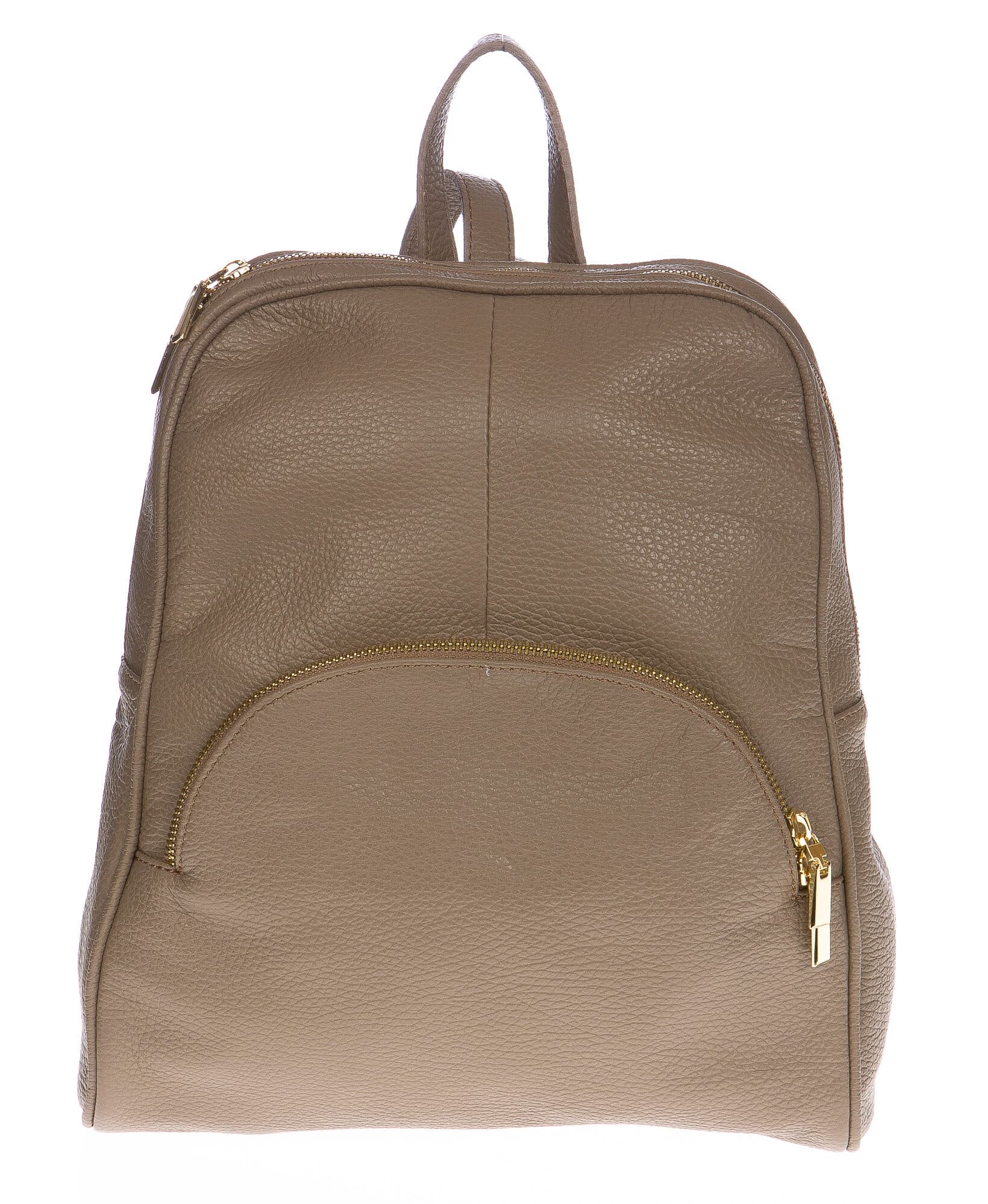 Borsa zaino donna in vera pelle CHIAROSCURO mod. MONTE GRAPPA colore BEIGE Made in Italy.