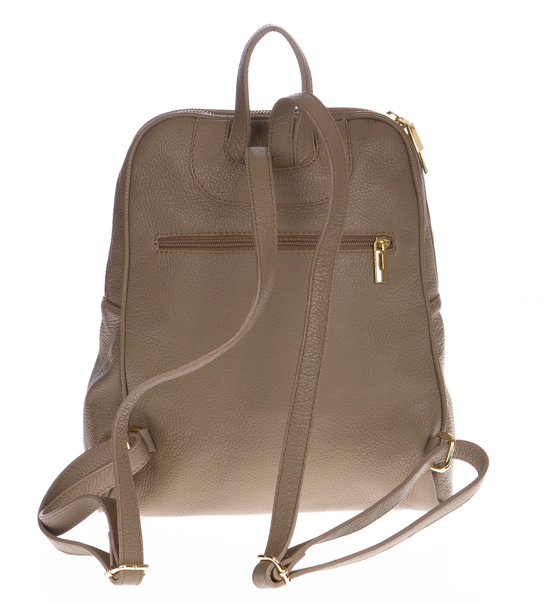 Borsa zaino donna in vera pelle CHIAROSCURO mod. MONTE GRAPPA colore BEIGE Made in Italy.