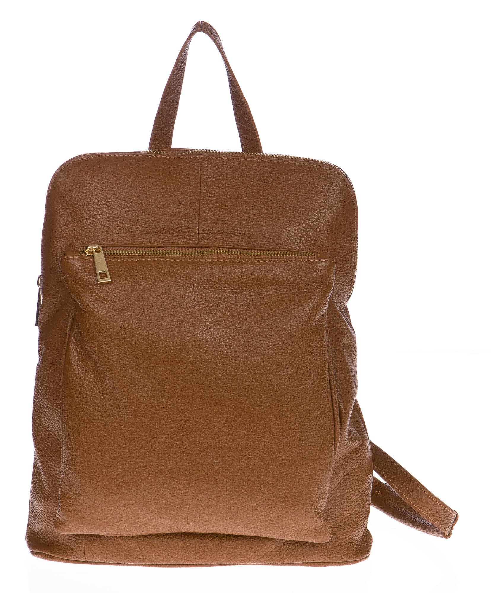Borsa zaino donna in vera pelle CHIAROSCURO mod. MONVISO colore MARRONE Made in Italy.