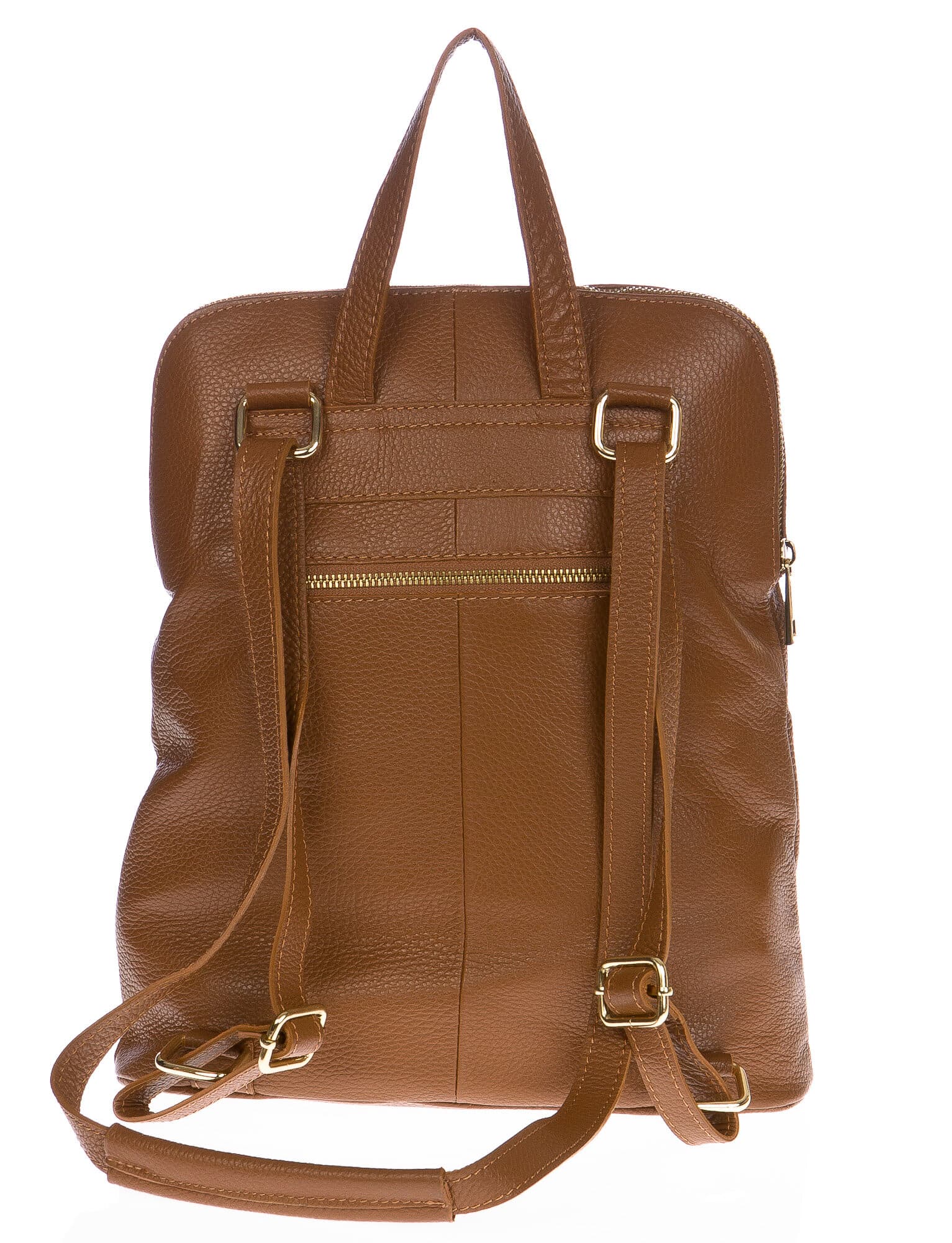 Borsa zaino donna in vera pelle CHIAROSCURO mod. MONVISO colore MARRONE Made in Italy.