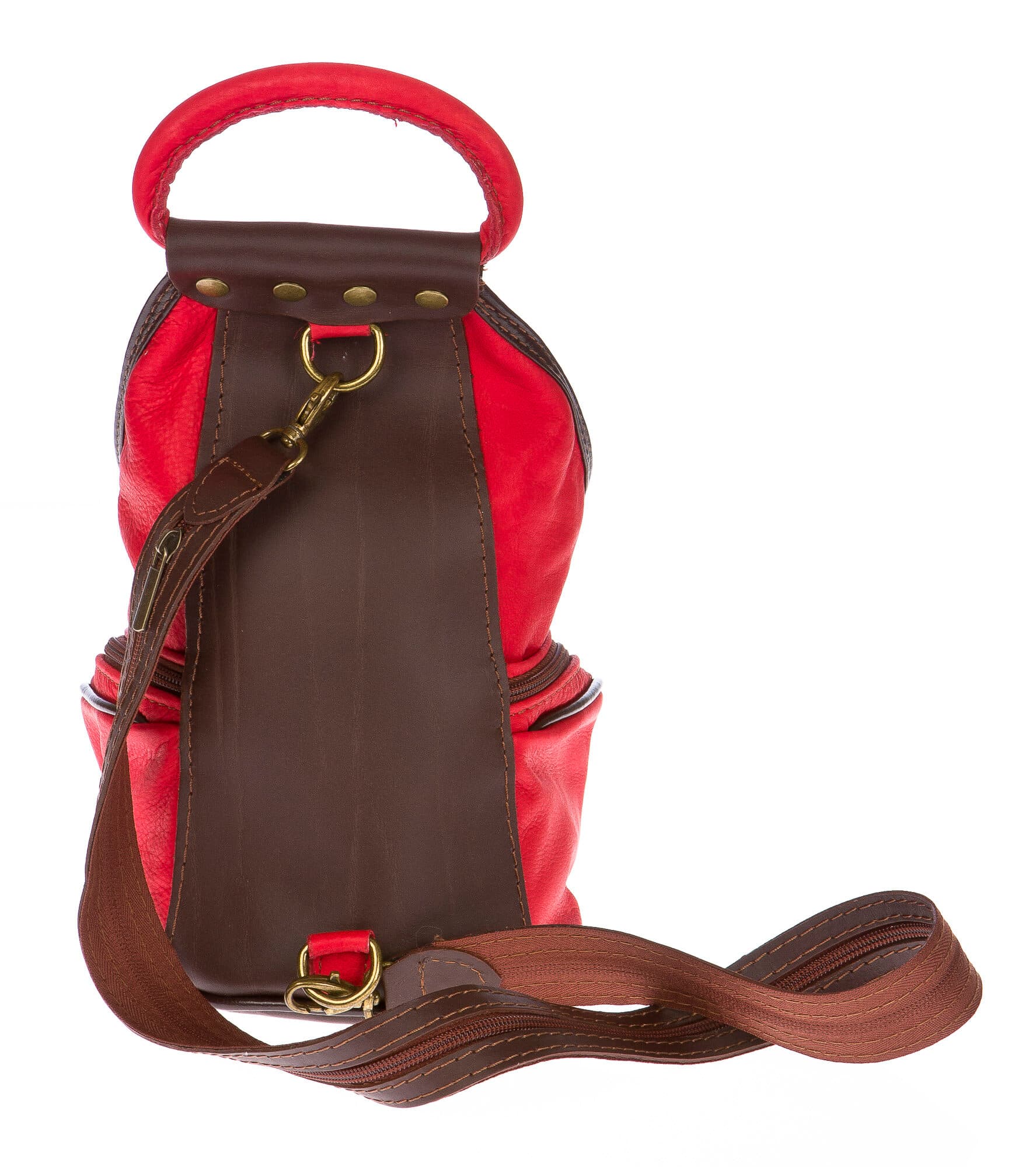 Borsa zaino in vera pelle.