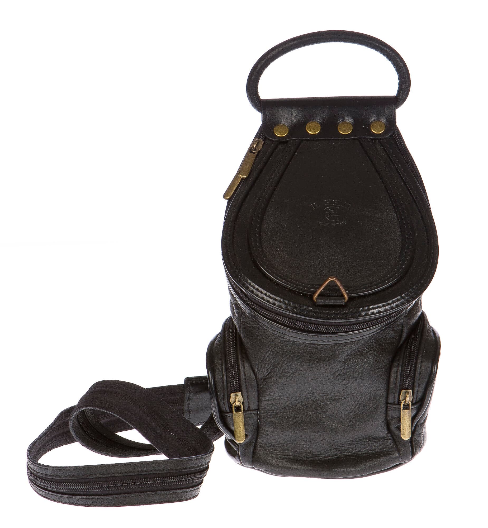 Borsa zaino in vera pelle.
