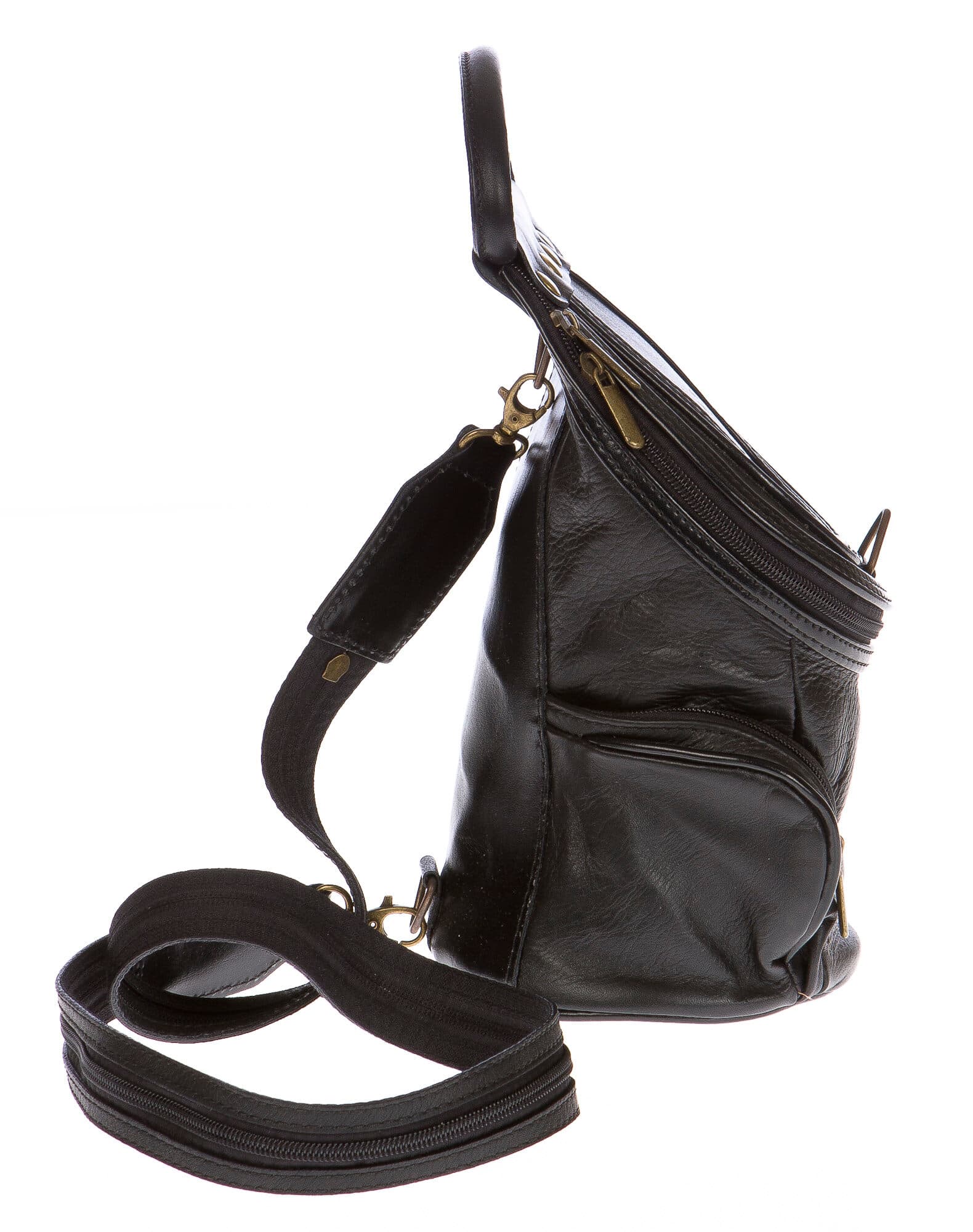 Borsa zaino in vera pelle.