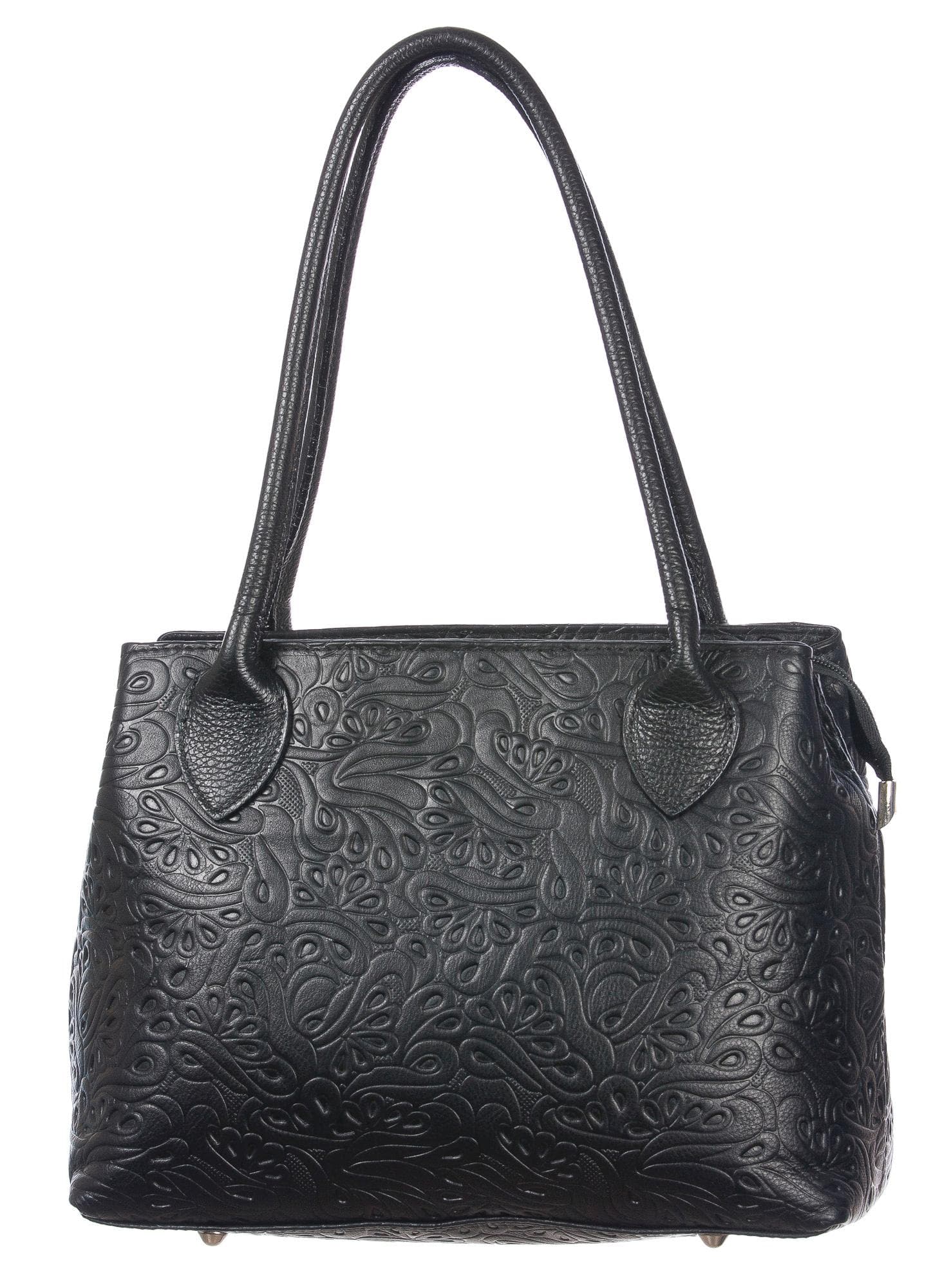 Borsa donna in vera pelle CHIAROSCURO mod. ENRICA colore NERO Made in Italy