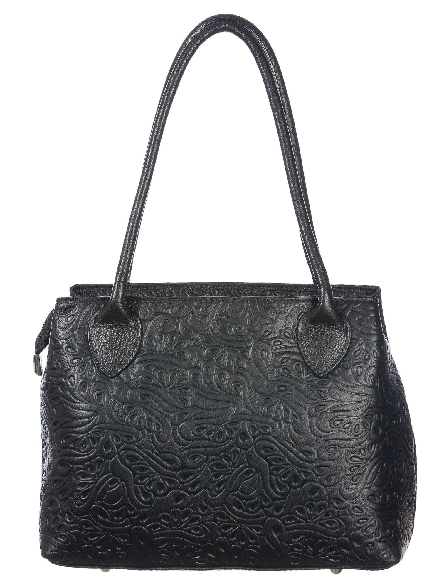 Borsa donna in vera pelle CHIAROSCURO mod. ENRICA colore NERO Made in Italy