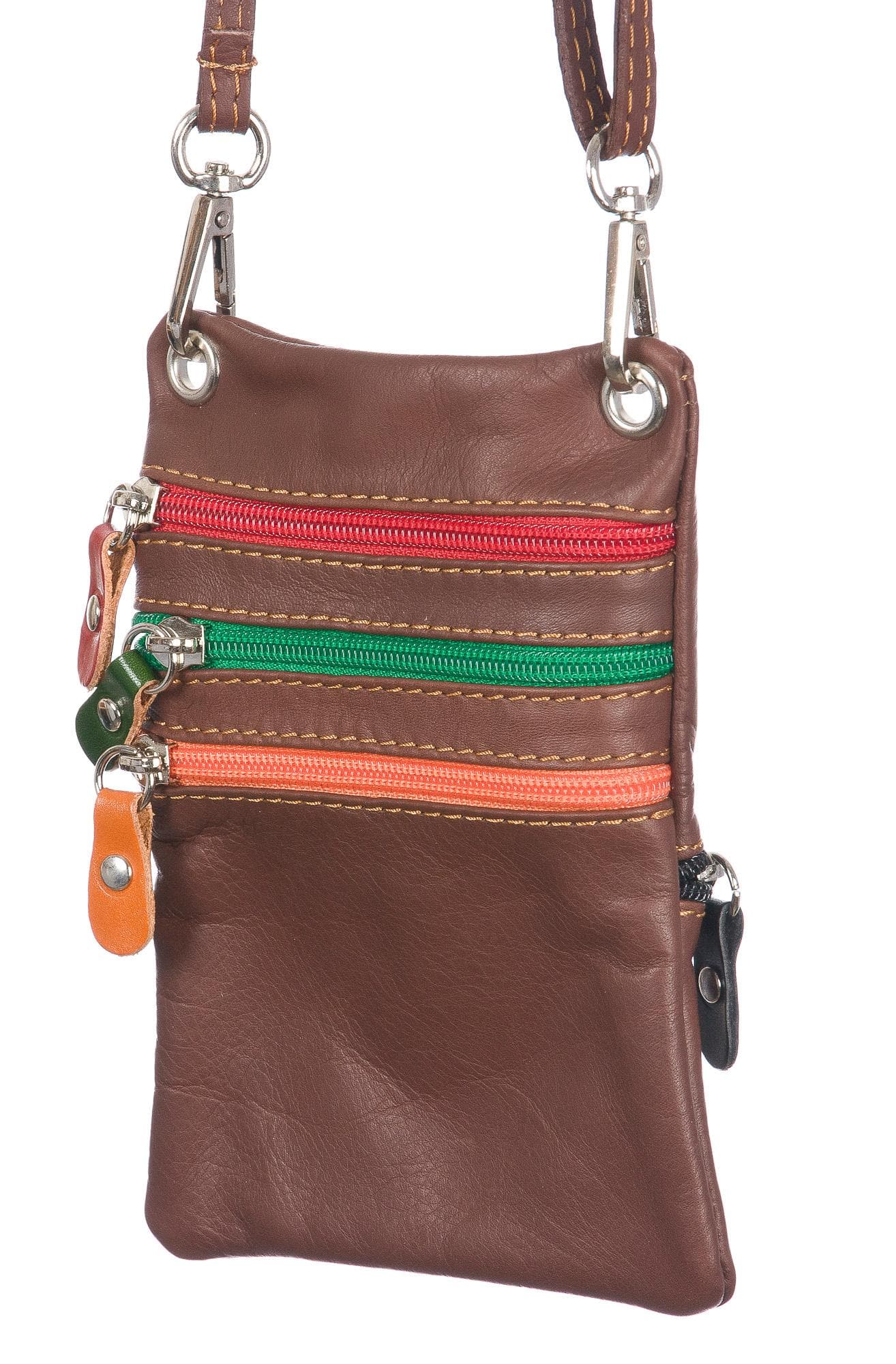 Borsa in vera pelle CHIAROSCURO mod. STEFANIA colore TESTA DI MORO Made in Italy