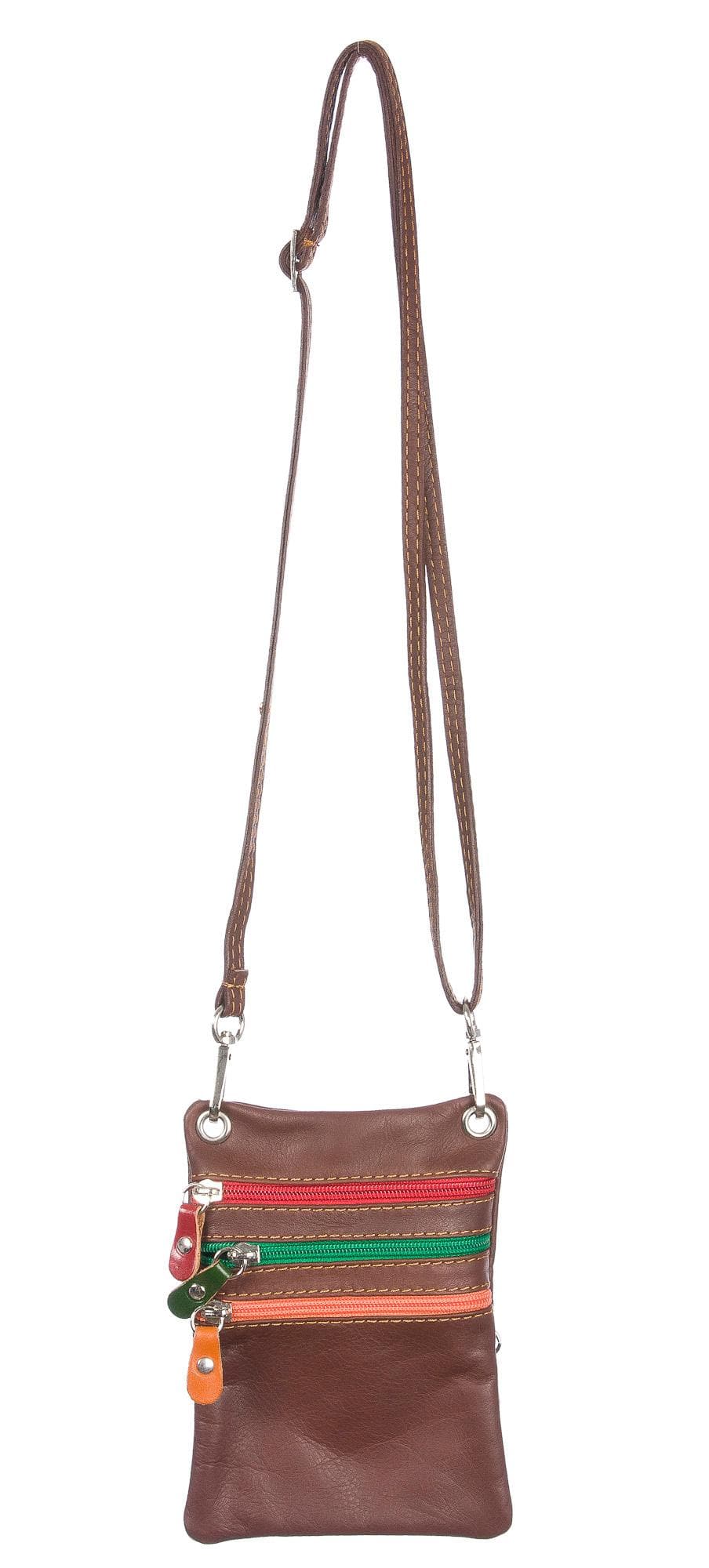 Borsa in vera pelle CHIAROSCURO mod. STEFANIA colore TESTA DI MORO Made in Italy