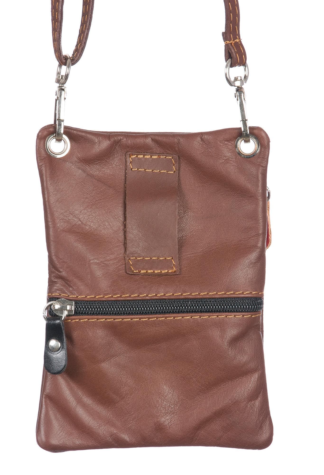 Borsa in vera pelle CHIAROSCURO mod. STEFANIA colore TESTA DI MORO Made in Italy