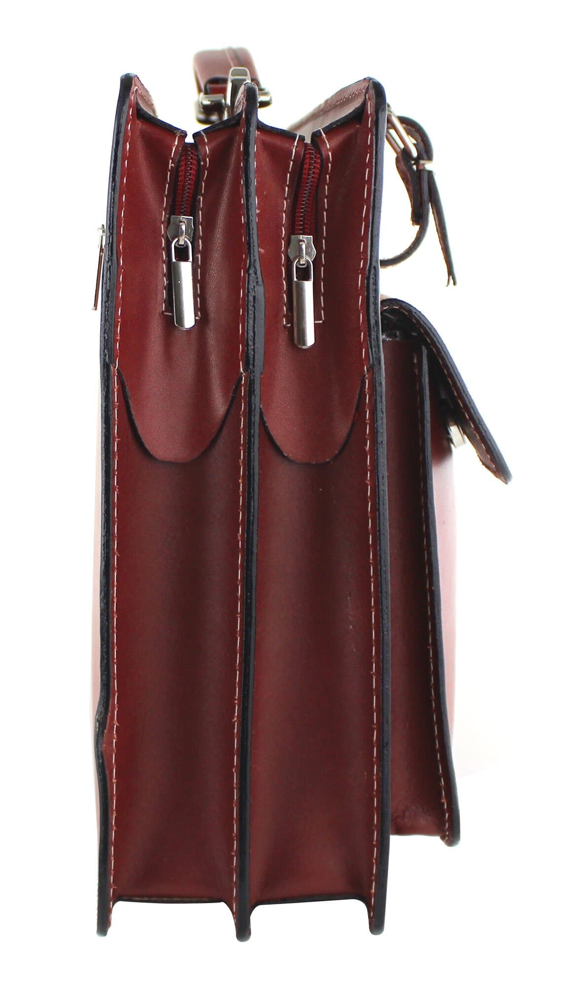 Cartella ufficio / lavoro in vera pelle CHIAROSCURO mod. ALEX maxi, colore Rosso, Made in Italy.